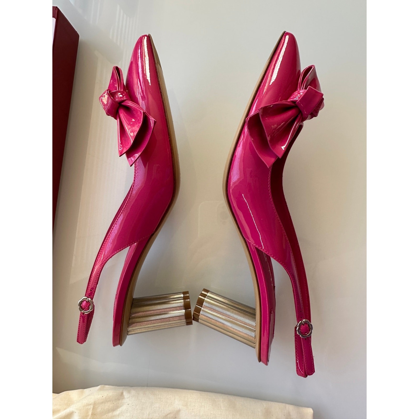 Salvatore Ferragamo Aulla 55 Patent Leather Slingback Pumps