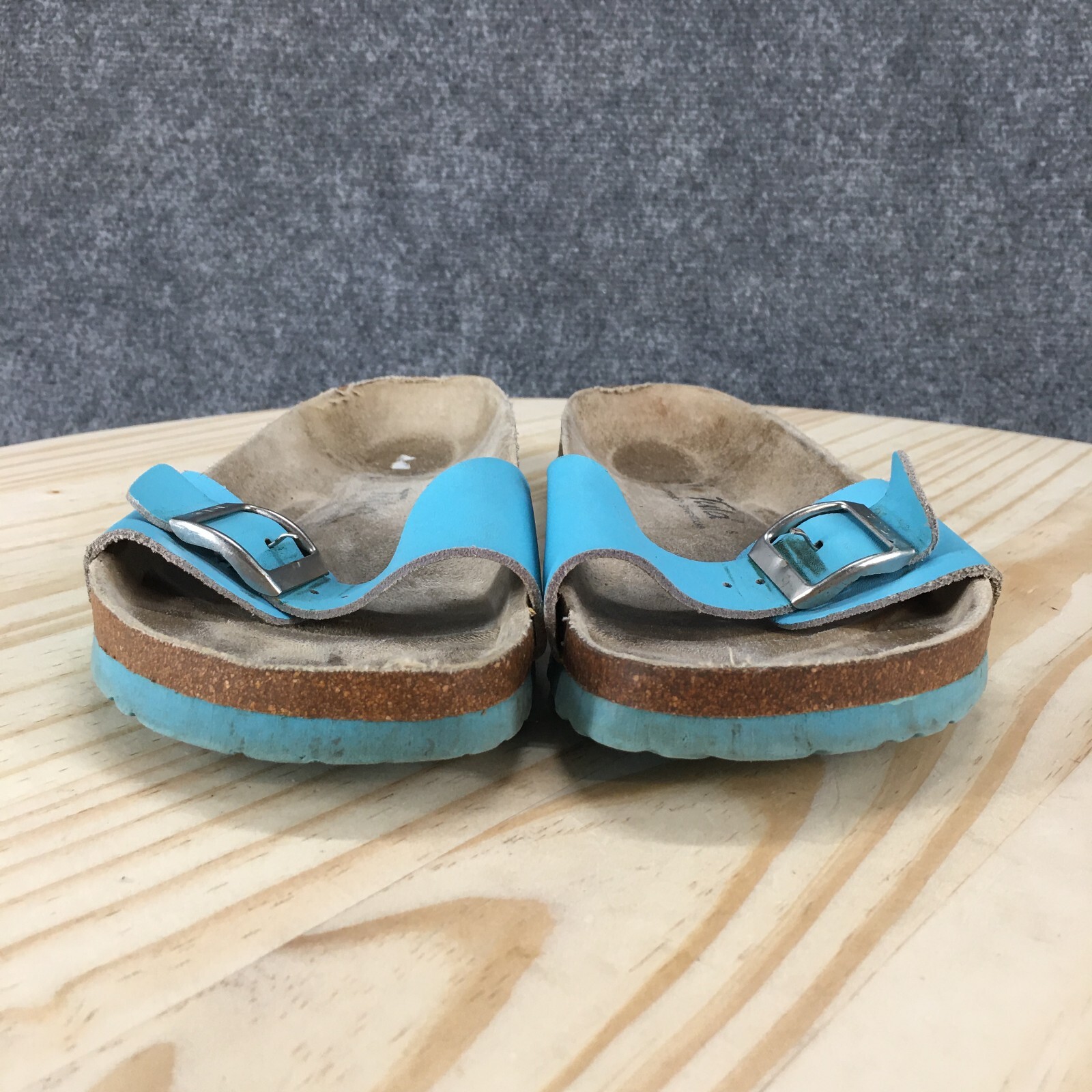 Tula By Birkenstock Sandals Womens 38 Narrow Slide Blue Casual Slip On Comfort