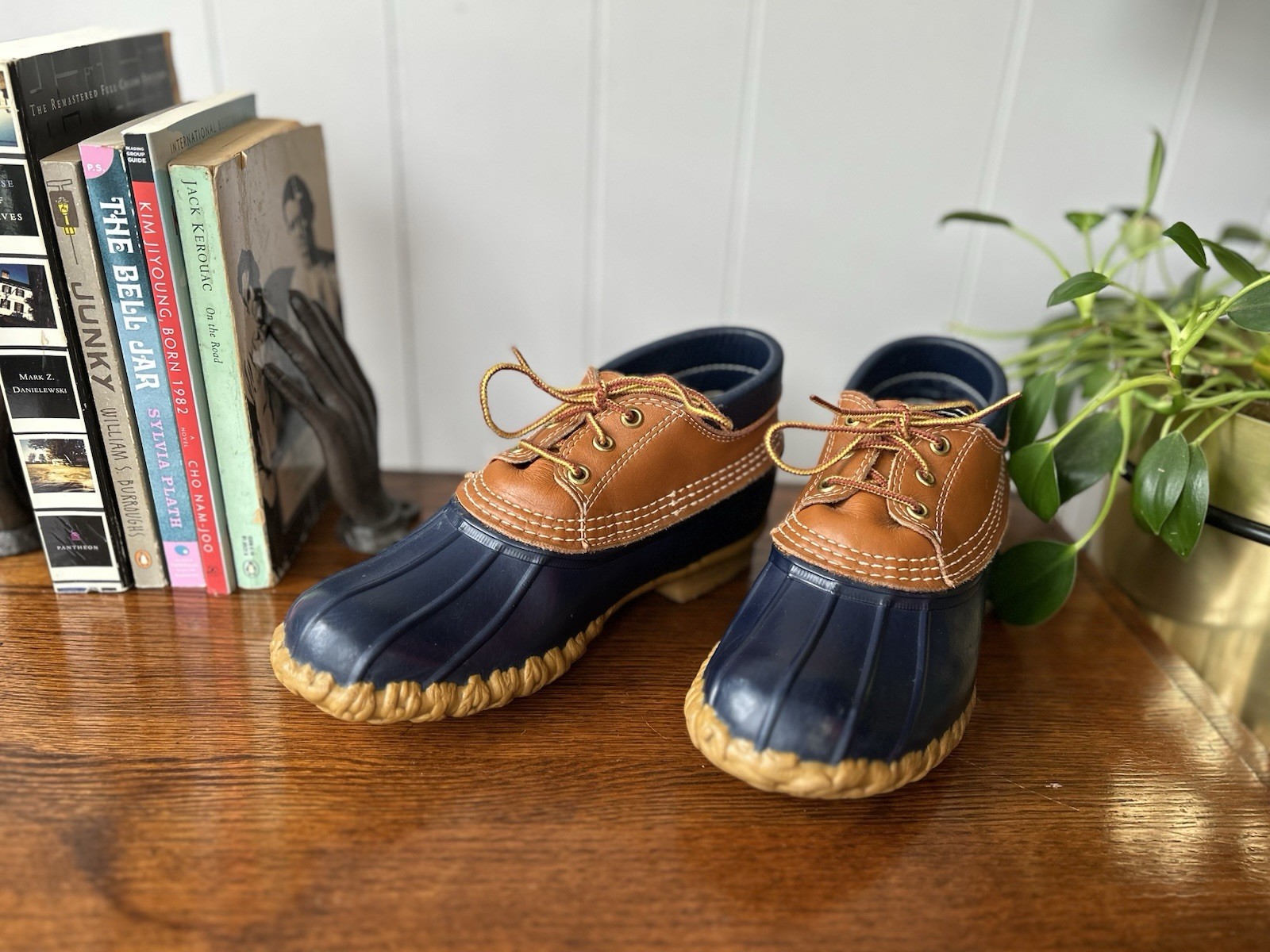 VTG 70s LL Bean Boot OG Womens Maine Hunting Shoe Gumshoe Duck Boots Low Size 9