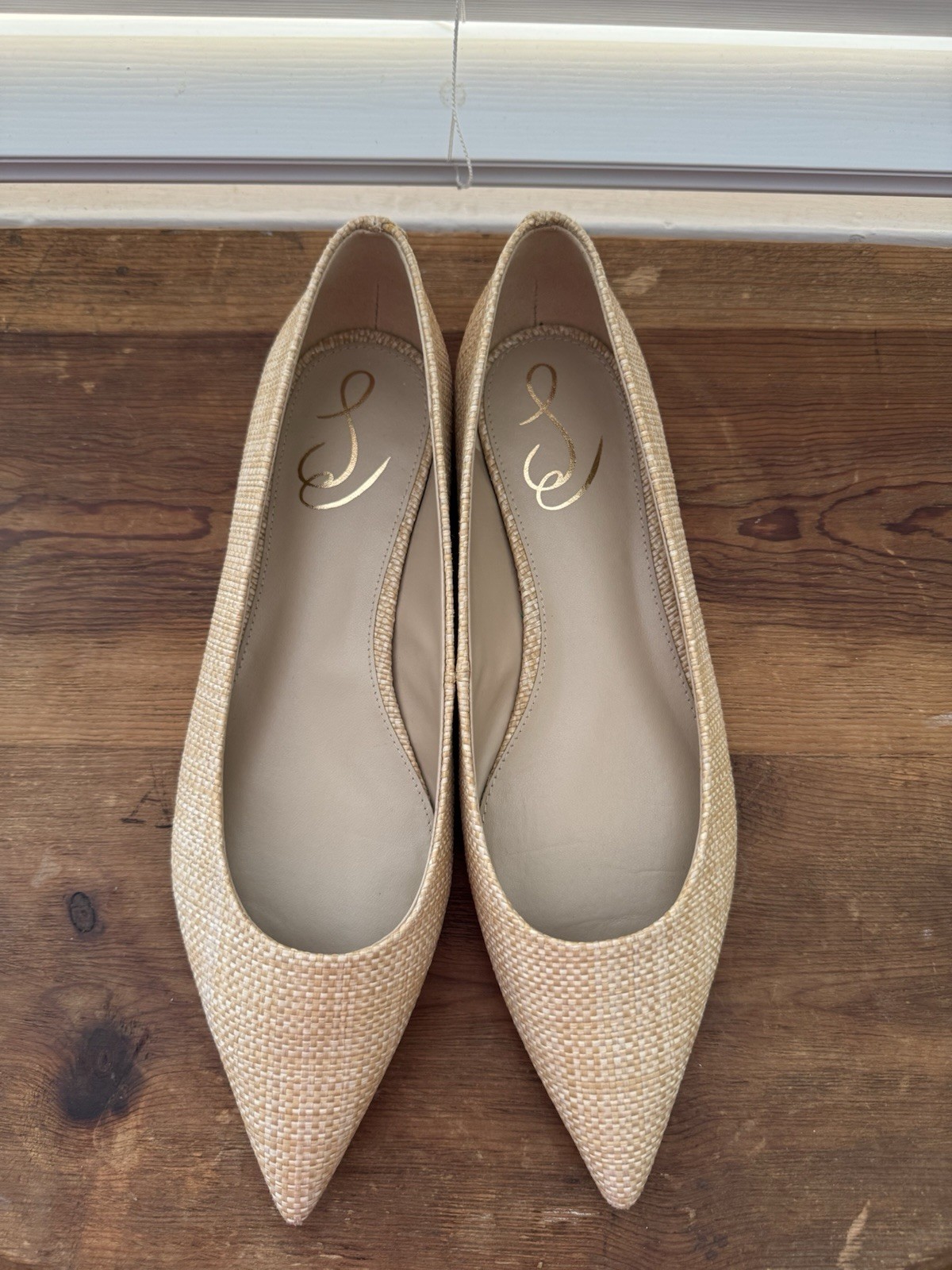 Sam Edelman Wanda Point Flat Sz 9.5 in Beechwood Weave – NWOB