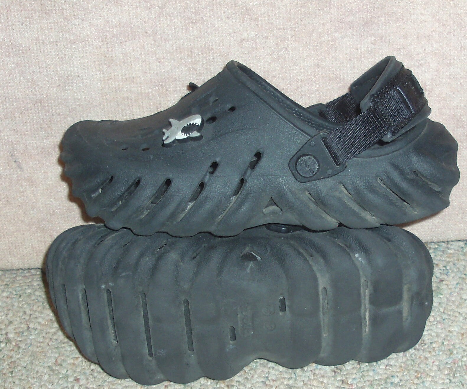 CROCS All Terrain black sandals , clogs with ankle straps , M/4 – W/6