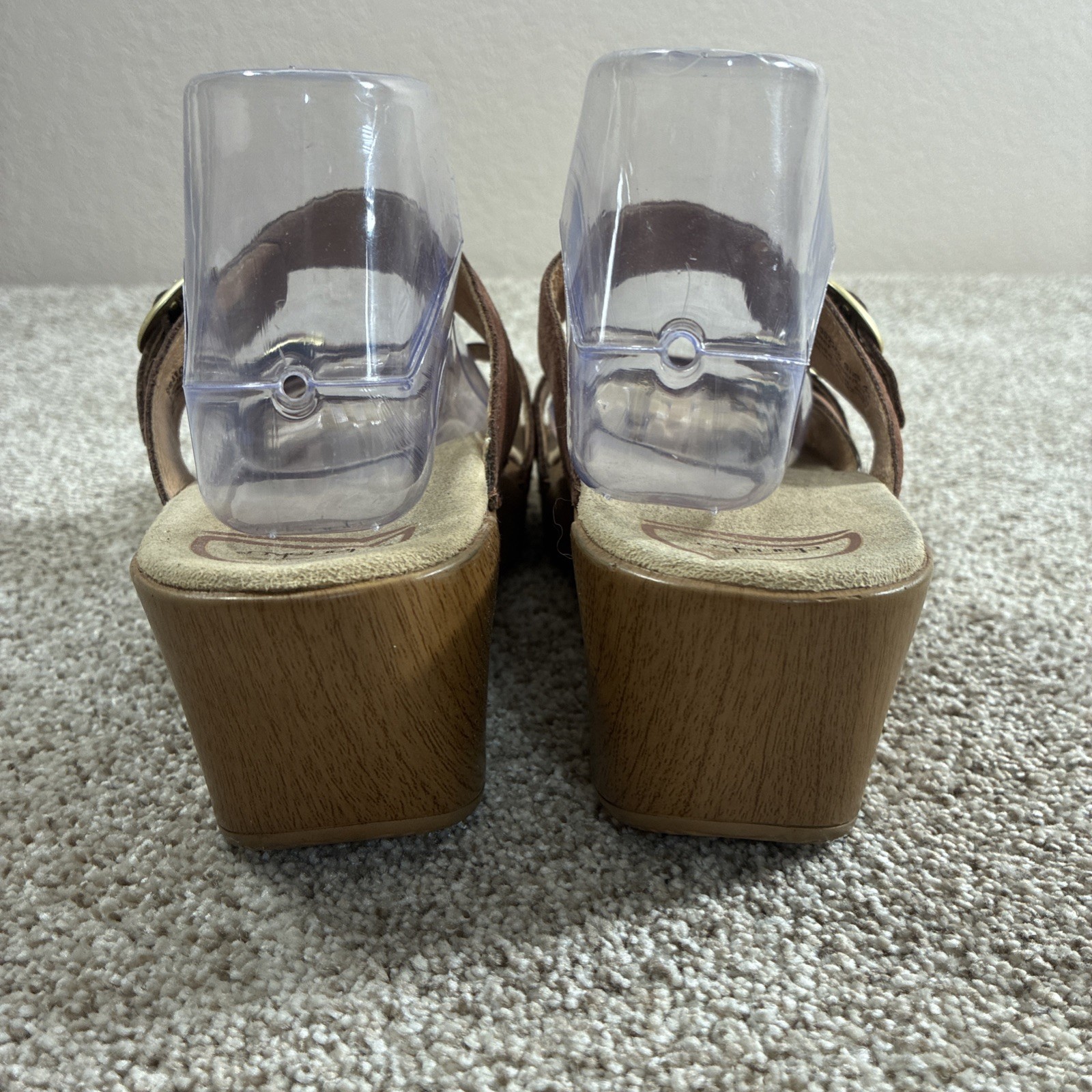 Dansko Sophie Brown Leather Buckled Sandals Clogs 41 10.5 11
