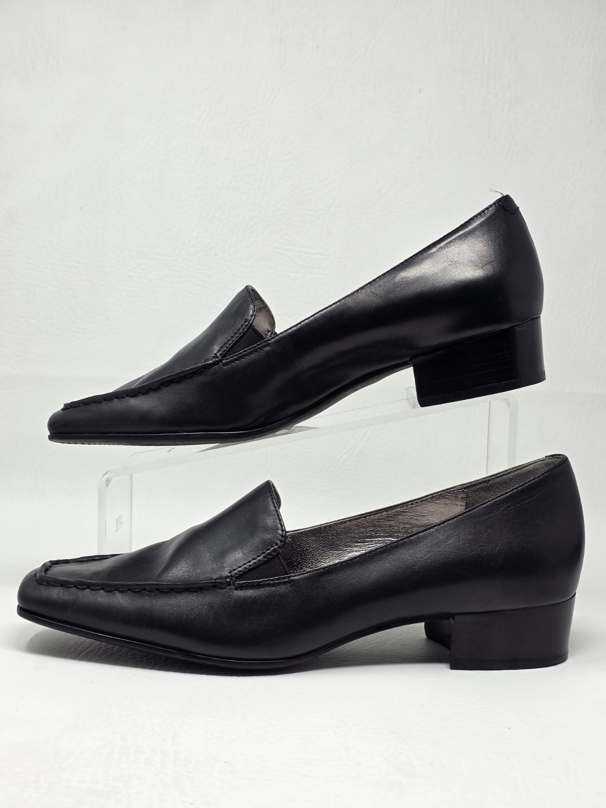 Ecco Women’s Size EU 41 US 10-10.5 Black Leather Flats Shoes Loafers Pre-owned