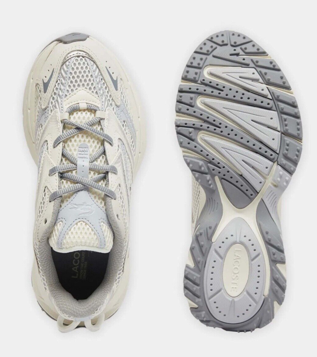 Lacoste L003 NEO SHOT Women’s Sneakers Off White / Grey. Sizes 5.5 to 10 USA