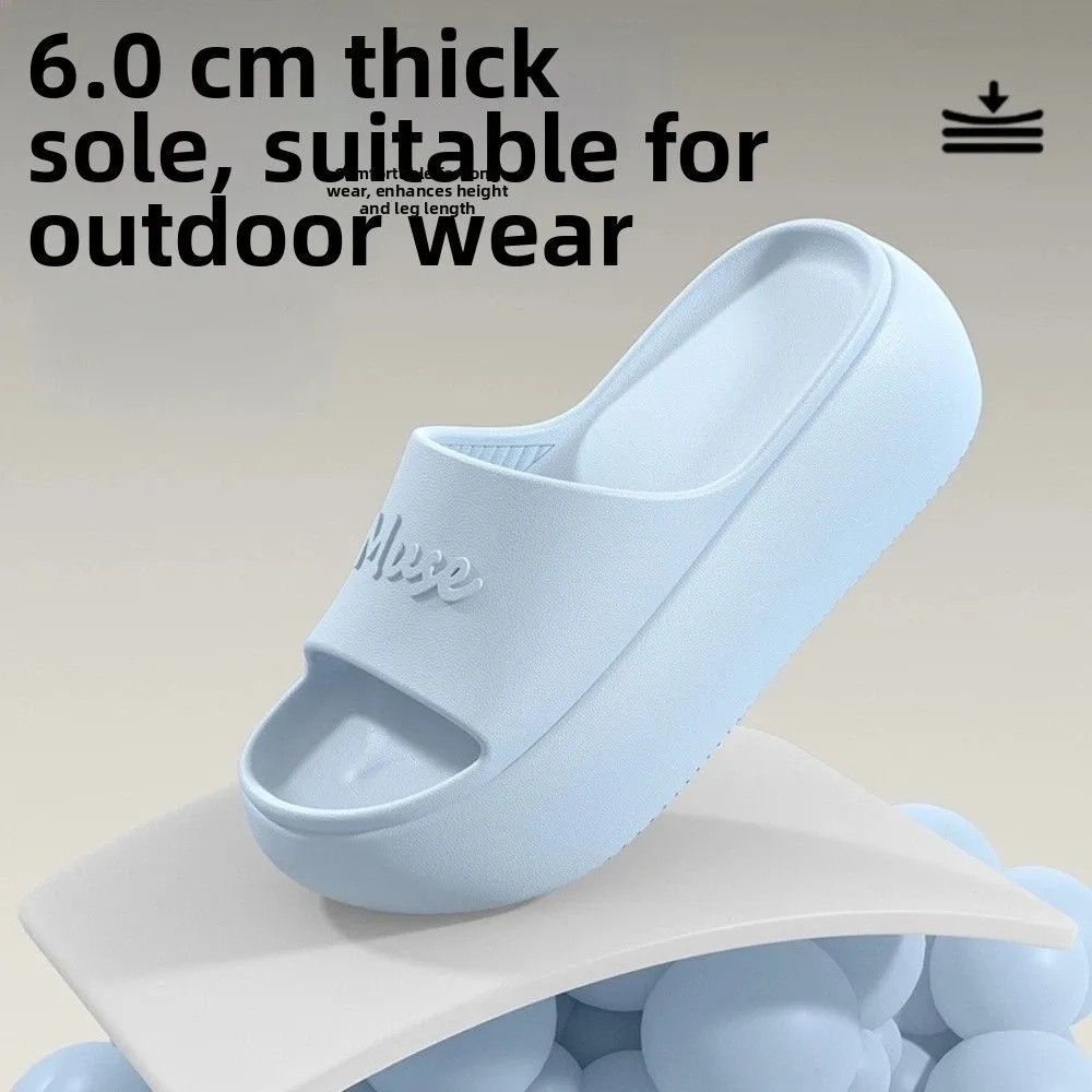 Non-slip Thick Sole Slippers Summer Style Comfort Home Slippers Height Increasin