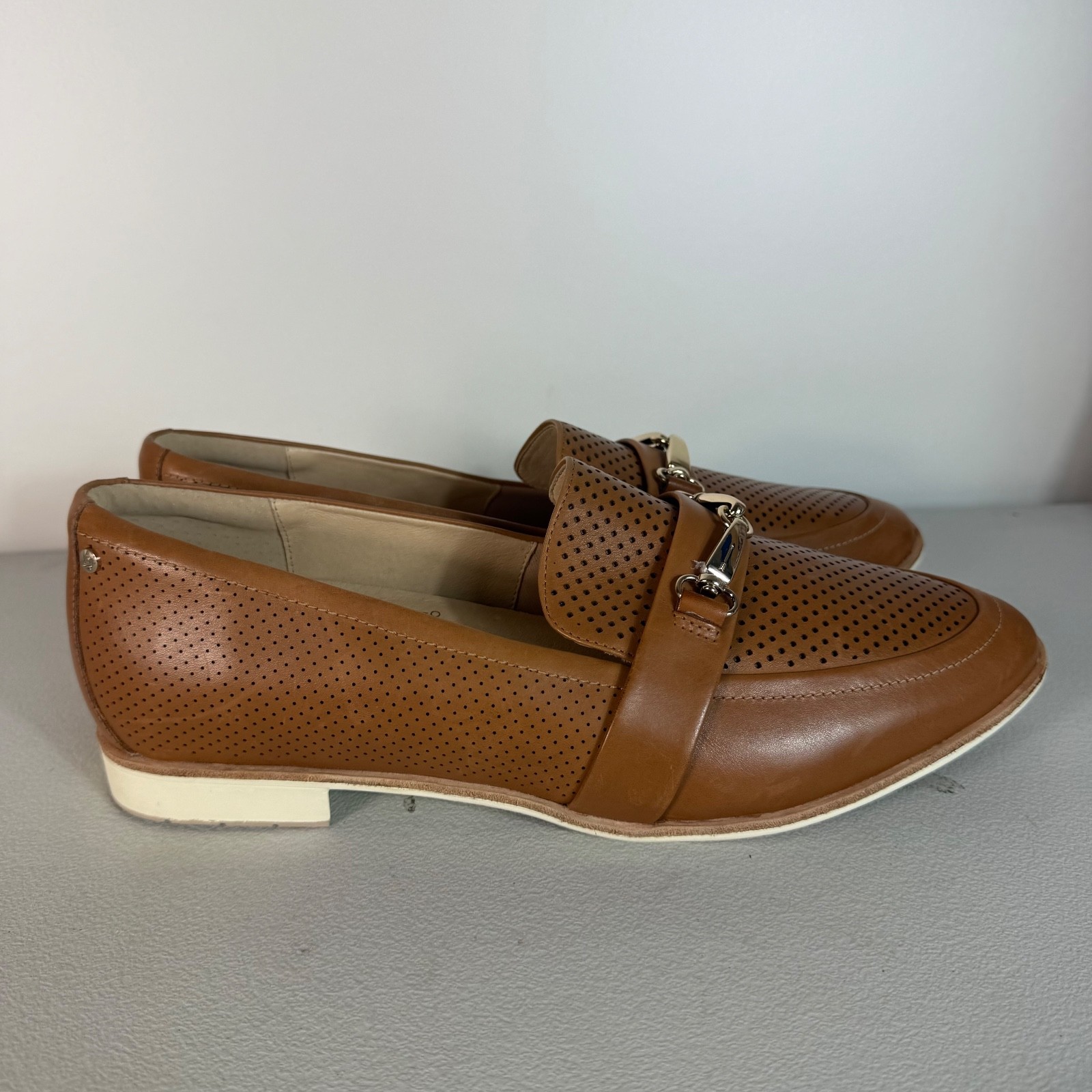 Frankie 4 Jenn Tan Brown Leather Slip On Women’s US 13 UK 10.5 EUR 45 Near New