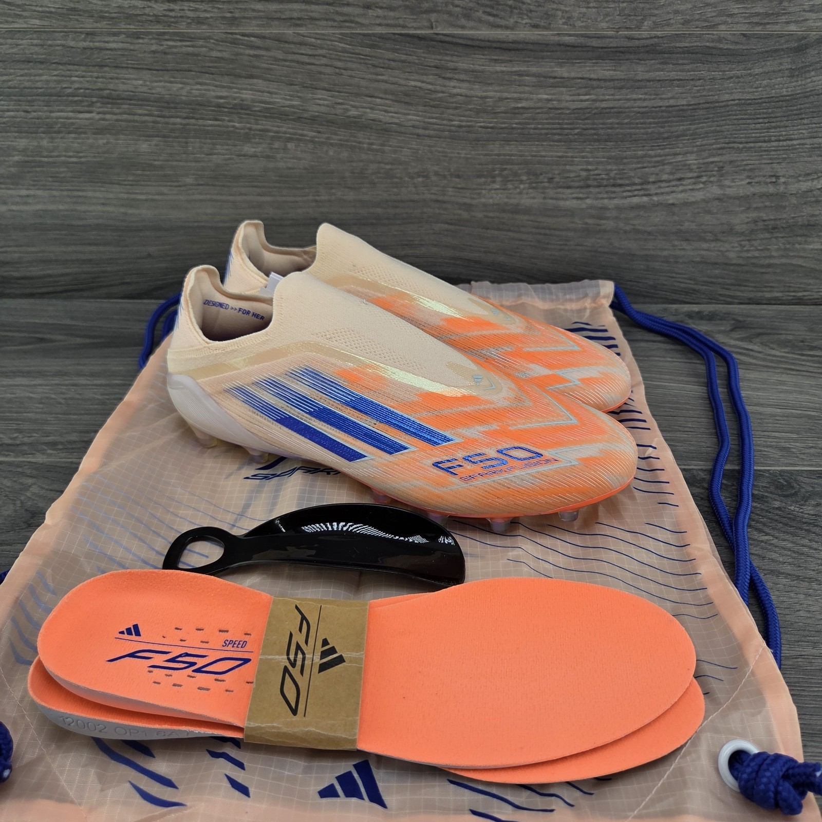 Adidas F50 Sparkfusion Laceless Elite FG Size 7.5 Womens Soccer Cleats
