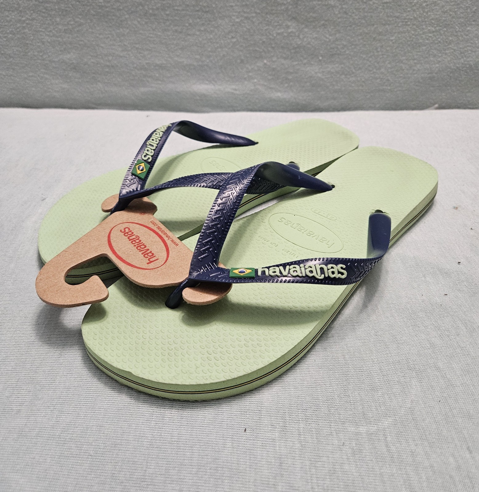 Authentic Havaianas Light Green Flip Flops/slipper 41-42USA 11/12W Brazil