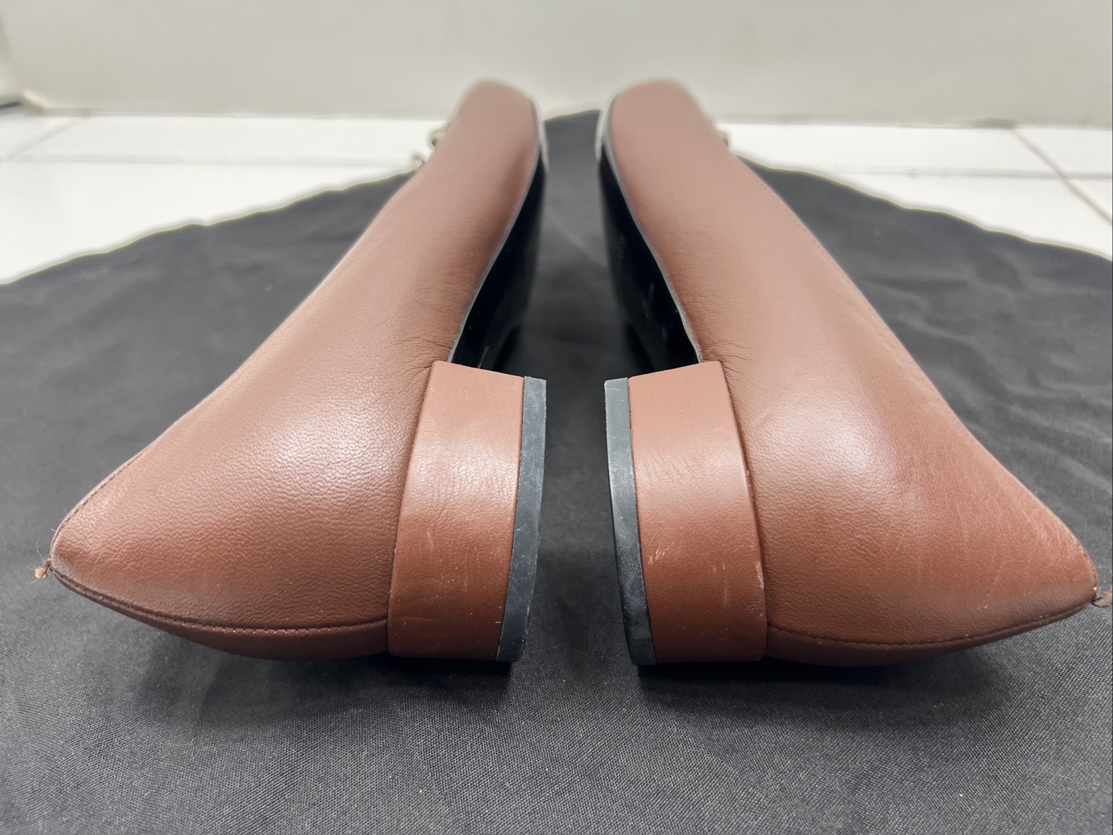 Balenciaga City 41 Ballet Low Pumps Studded Mules Slip On Smoking Loafers Mules