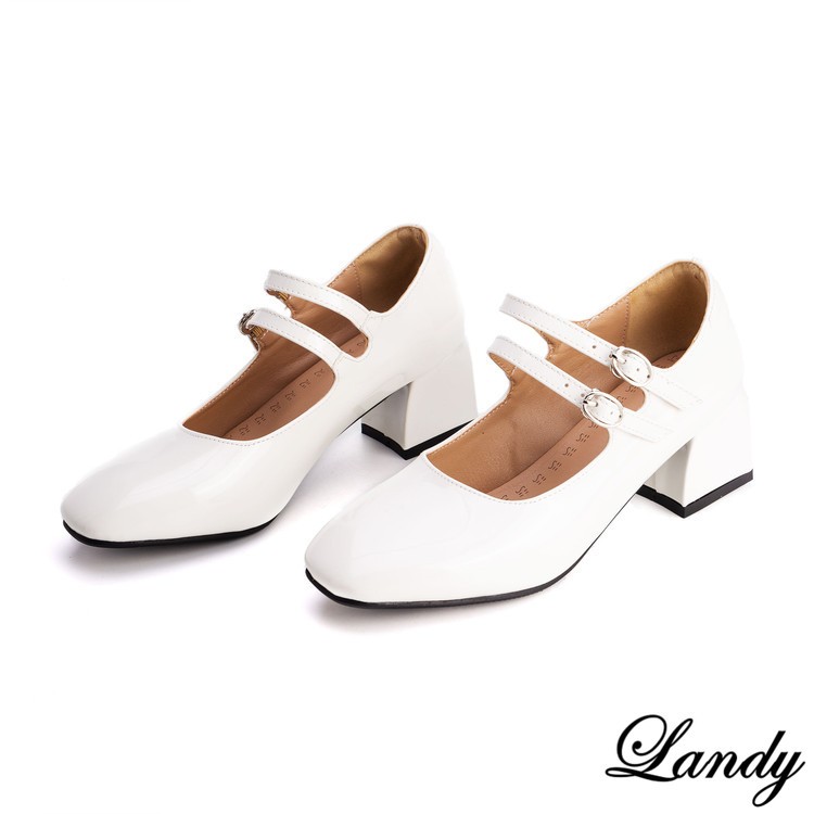 Women’s Candy Mid Block Heel Mary Janes Shiny Buckle Wedding Pump Shoes 50/52/54