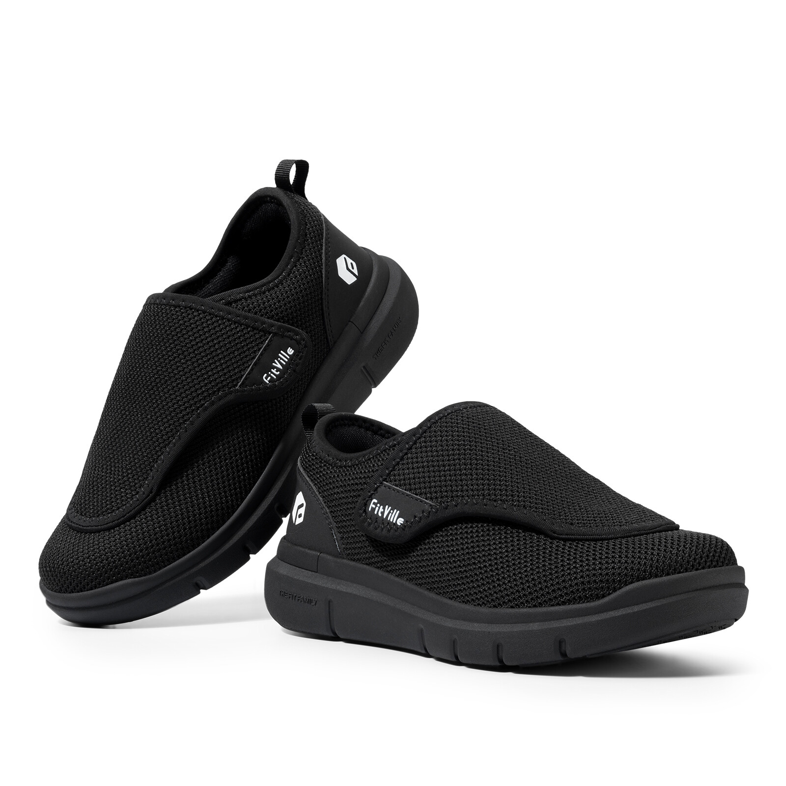 FitVille Womens Diabetic Shoes Extra Wide Walking Shoes Slip-On Orthopedic 6-11
