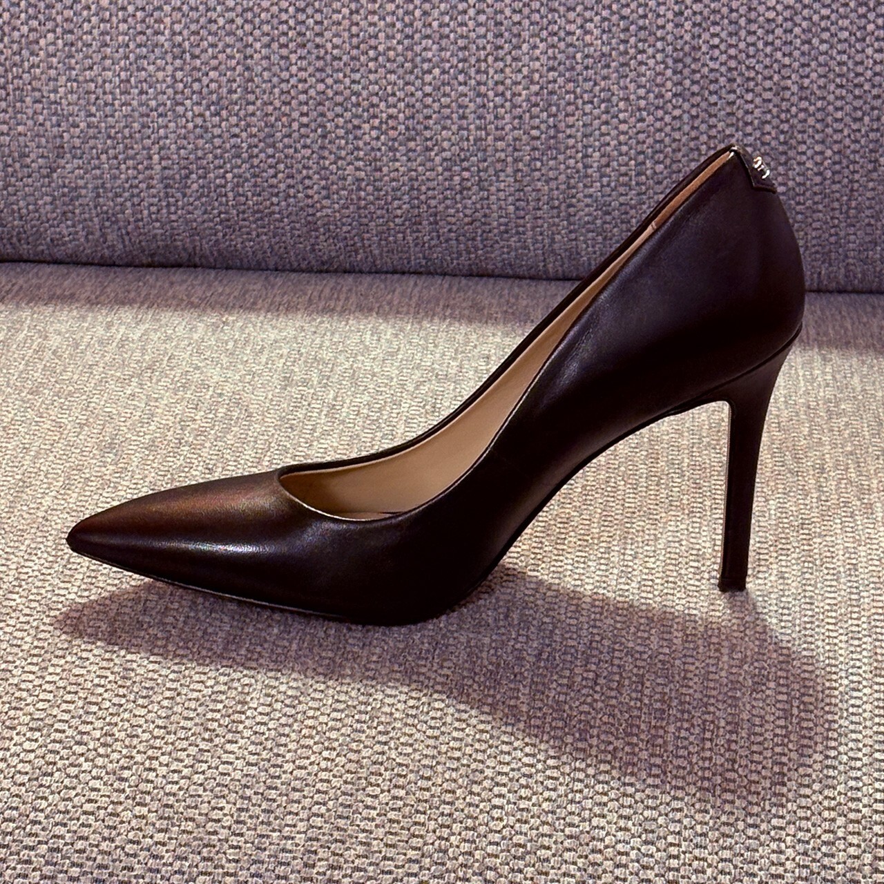 Sam Edelman Hazel Black Leather Pointed Toe Pumps Size 6.5