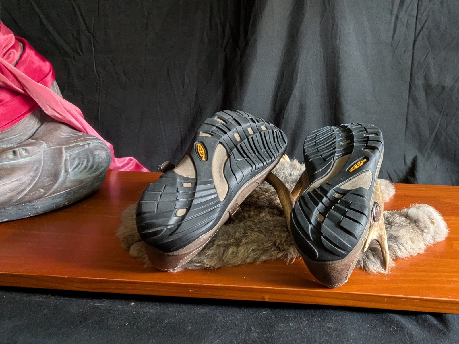 KEEN Sienna Womens 8.5 Brown Leather Mary Jane Comfort Shoes Rubber Toe Flats