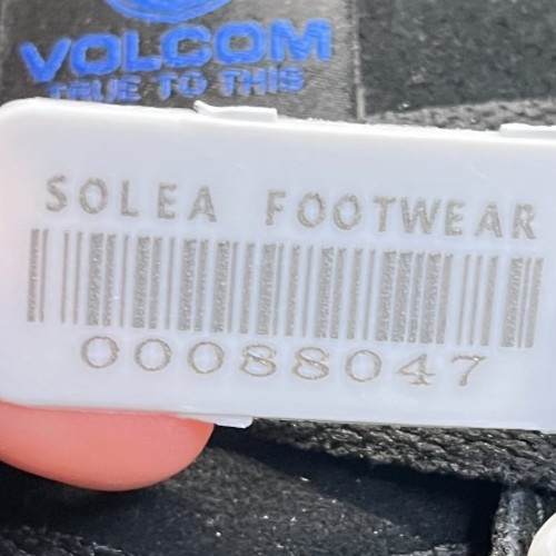 Volcom True Womens Size 7 Black White Blue Leather Composite Toe Work Shoes