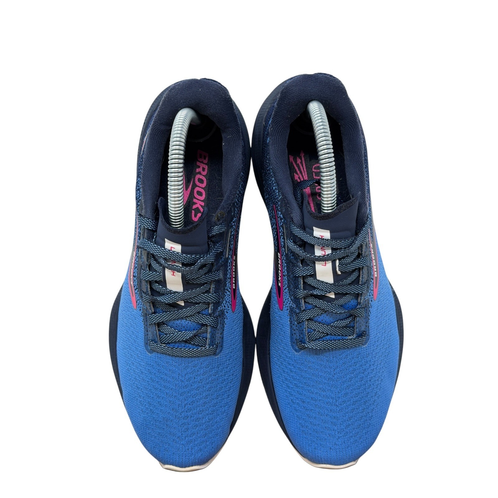 Brooks Launch 10 Running Shoes Womens 7.5 Blue Pink Navy 1203981B441 Athletic