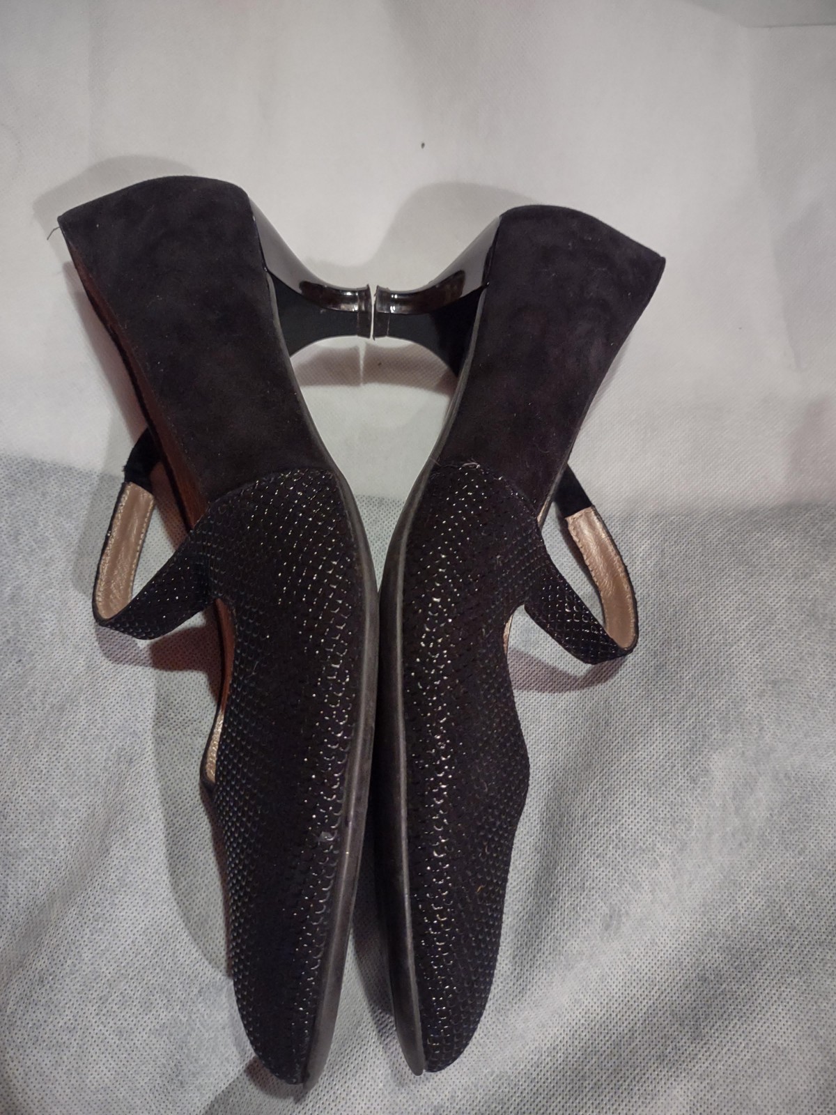 Beautifeel Snake Pattern And Suede Heels
