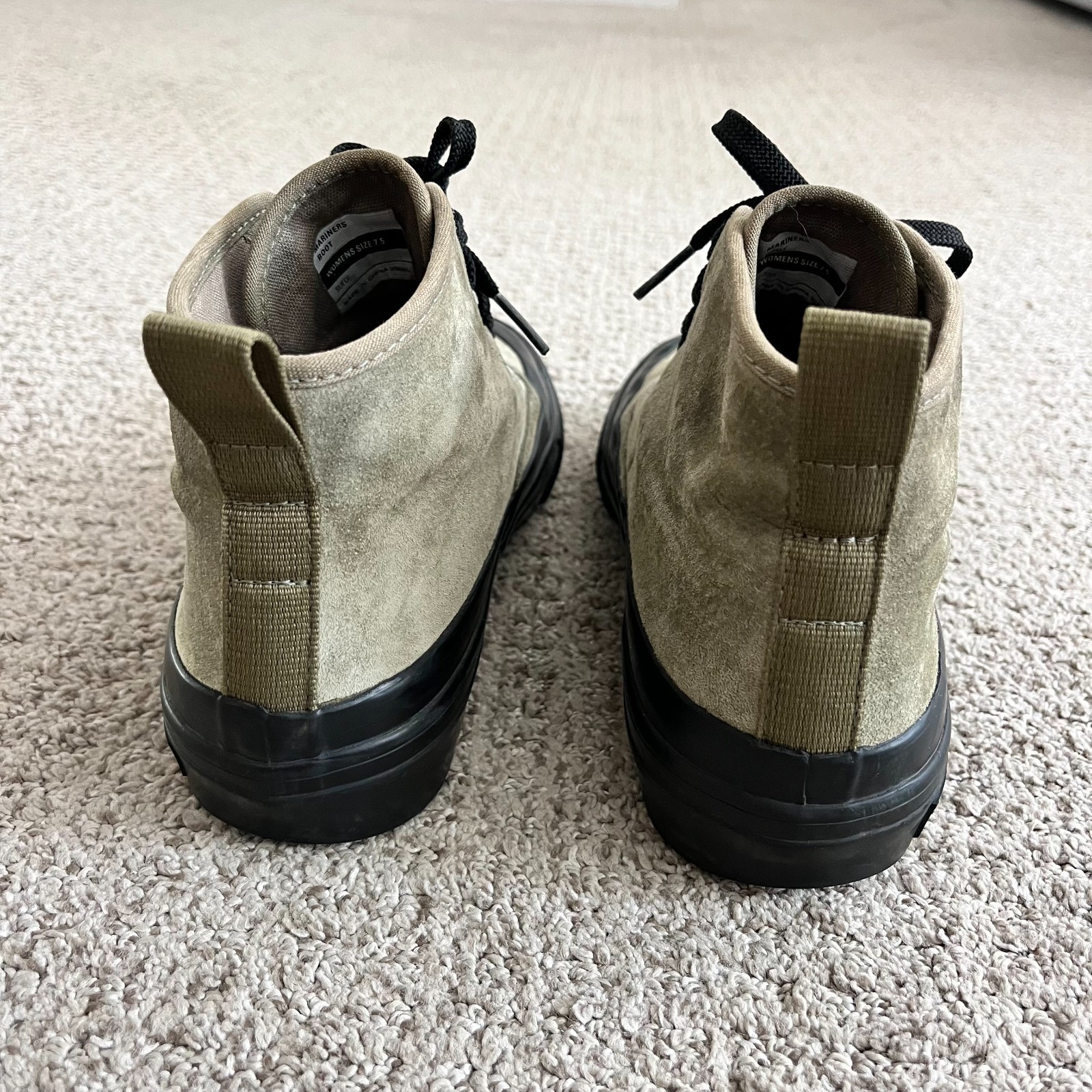 SeaVees Mariners Boot Women Sz 7.5 Olive Suede Water Resistant Chukka