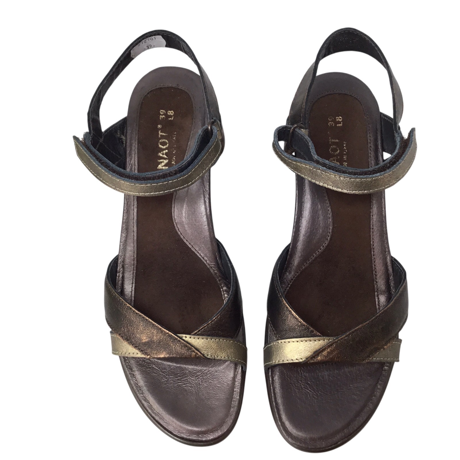 Naot Cheer Sandals Size 39 8-8.5 NIB Burnt Copper Brass Bronze Comfort 40013