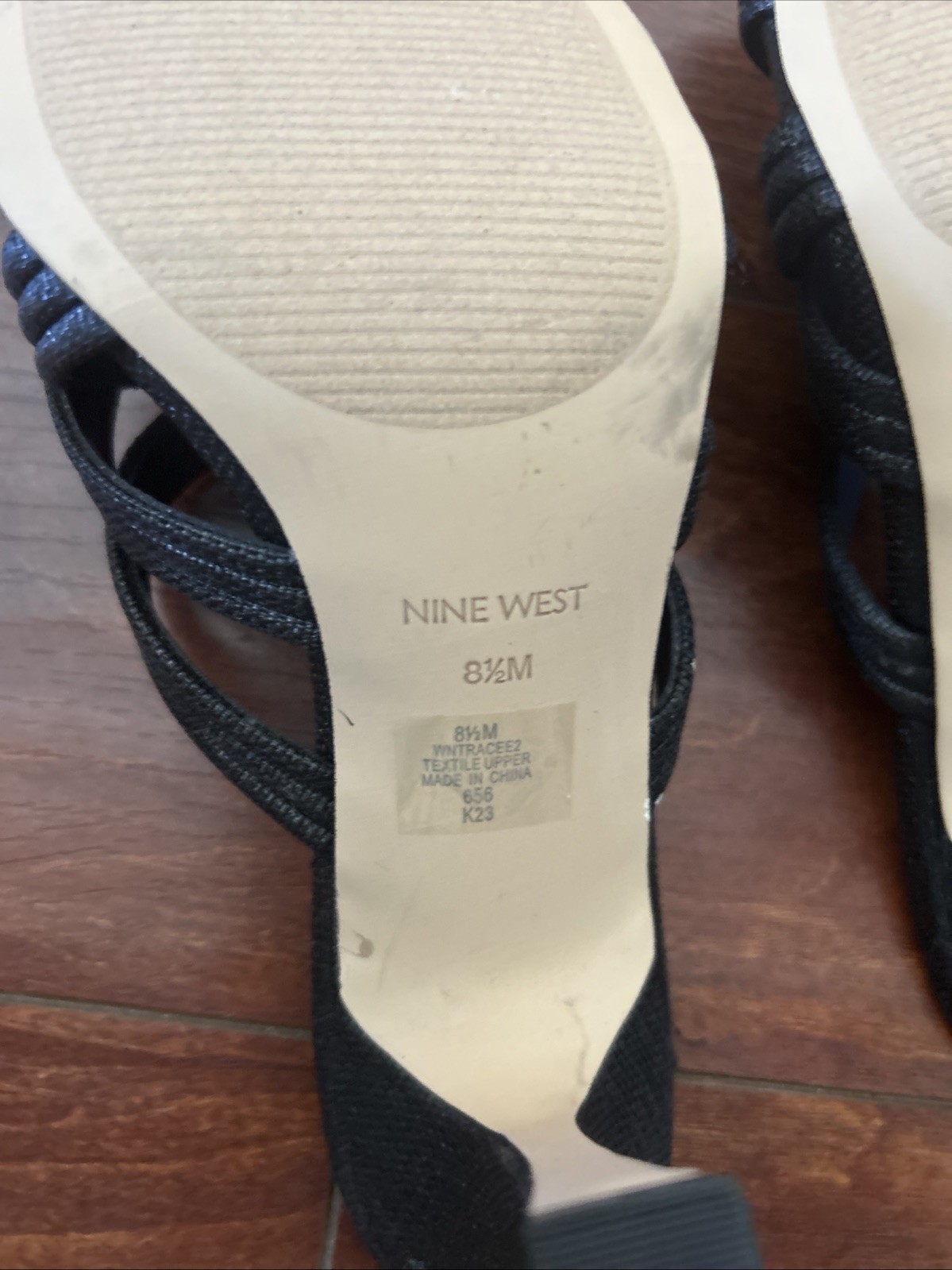 Nine West Strappy Square Toe Heeled Mules US 8.5