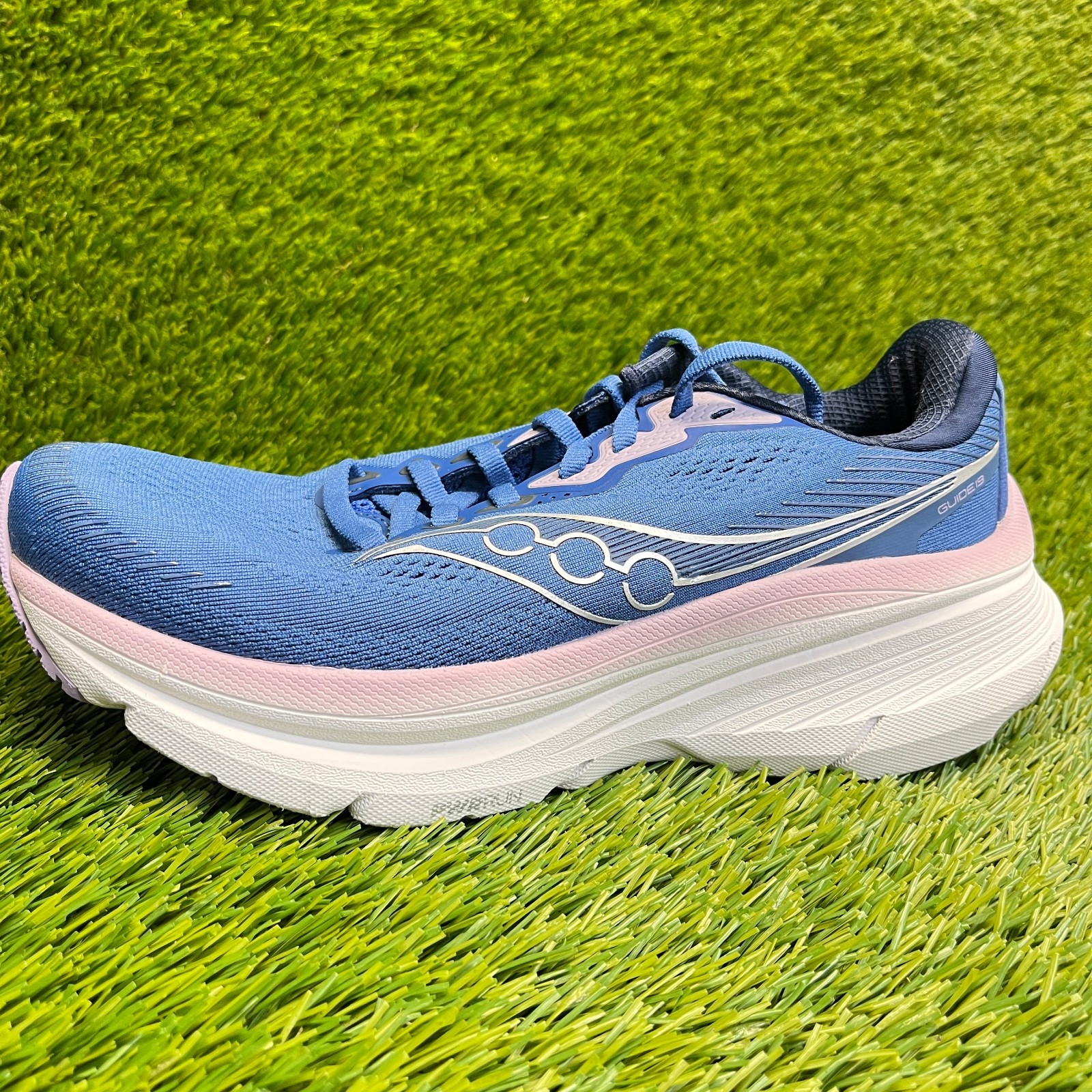 Saucony Guide 19 Womens Size 6.5 Blue Pink White Athletic Running Shoes Sneakers