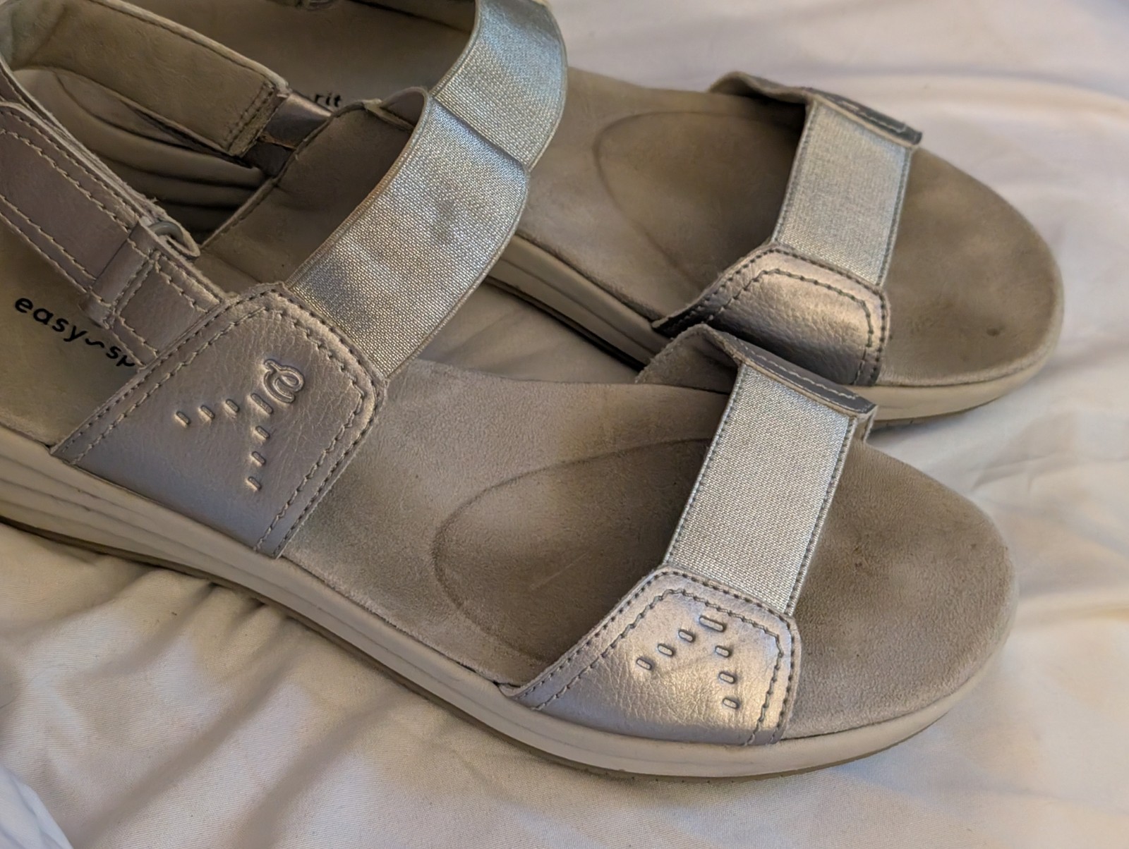 Easy Spirit Womens Darter 3 Metallic Ankle Strap Shoes 12 Medium (B,M)