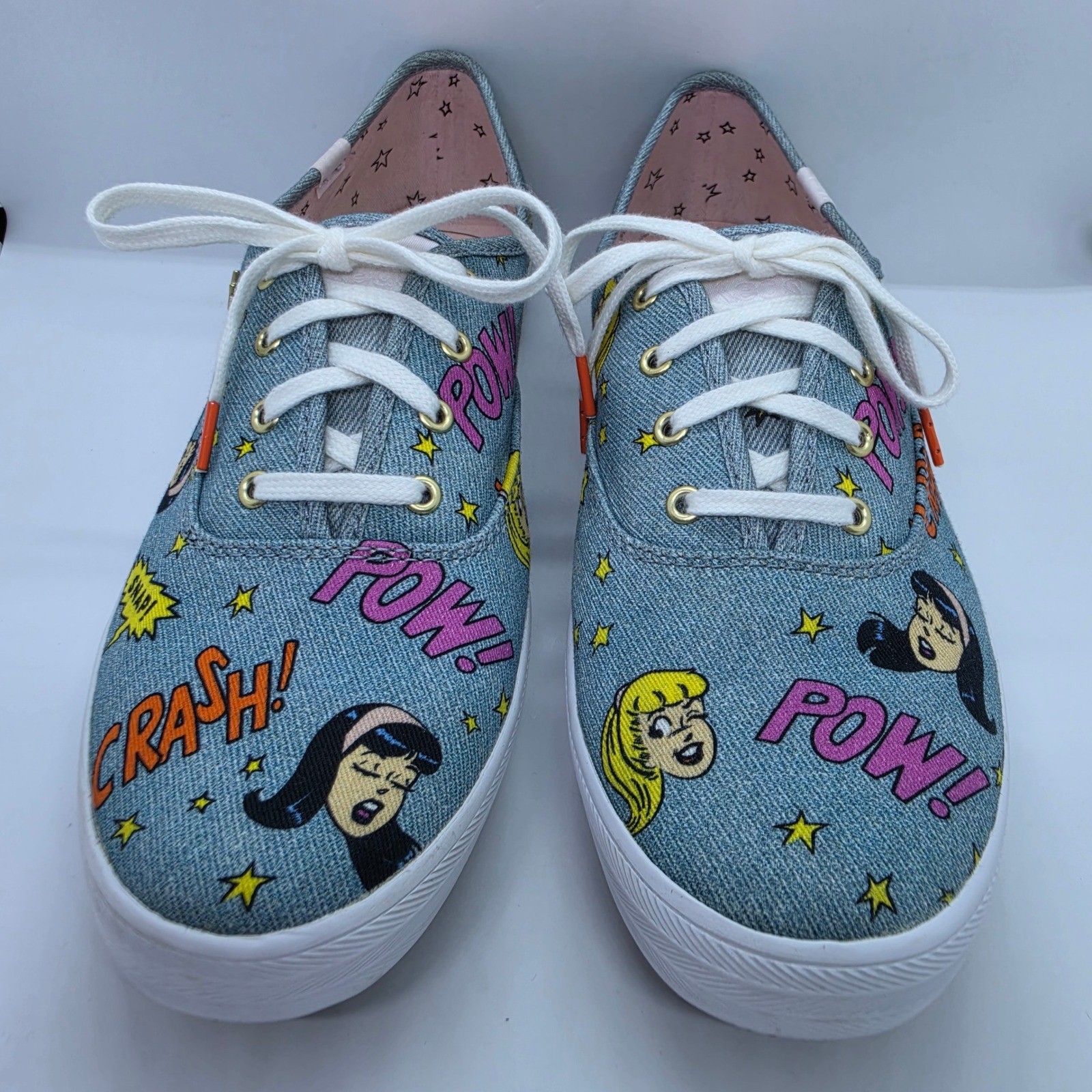 Keds Betty and Veronica Archie Comics Denim Sneakers Blue Pop Art WF60293 9.5