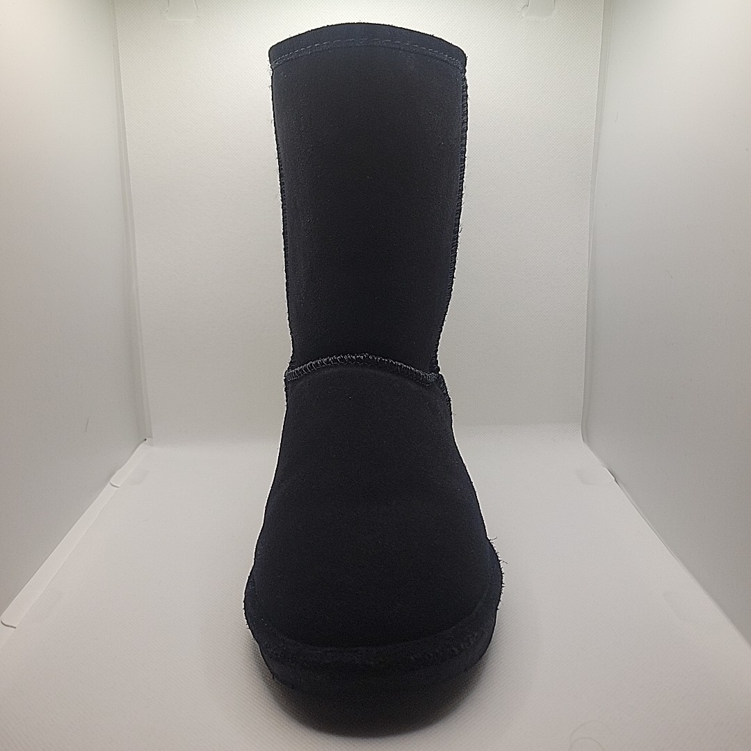Bearpaw Emma Short 608W Womens Black Suede Sheepskin Winter Boots Size 8