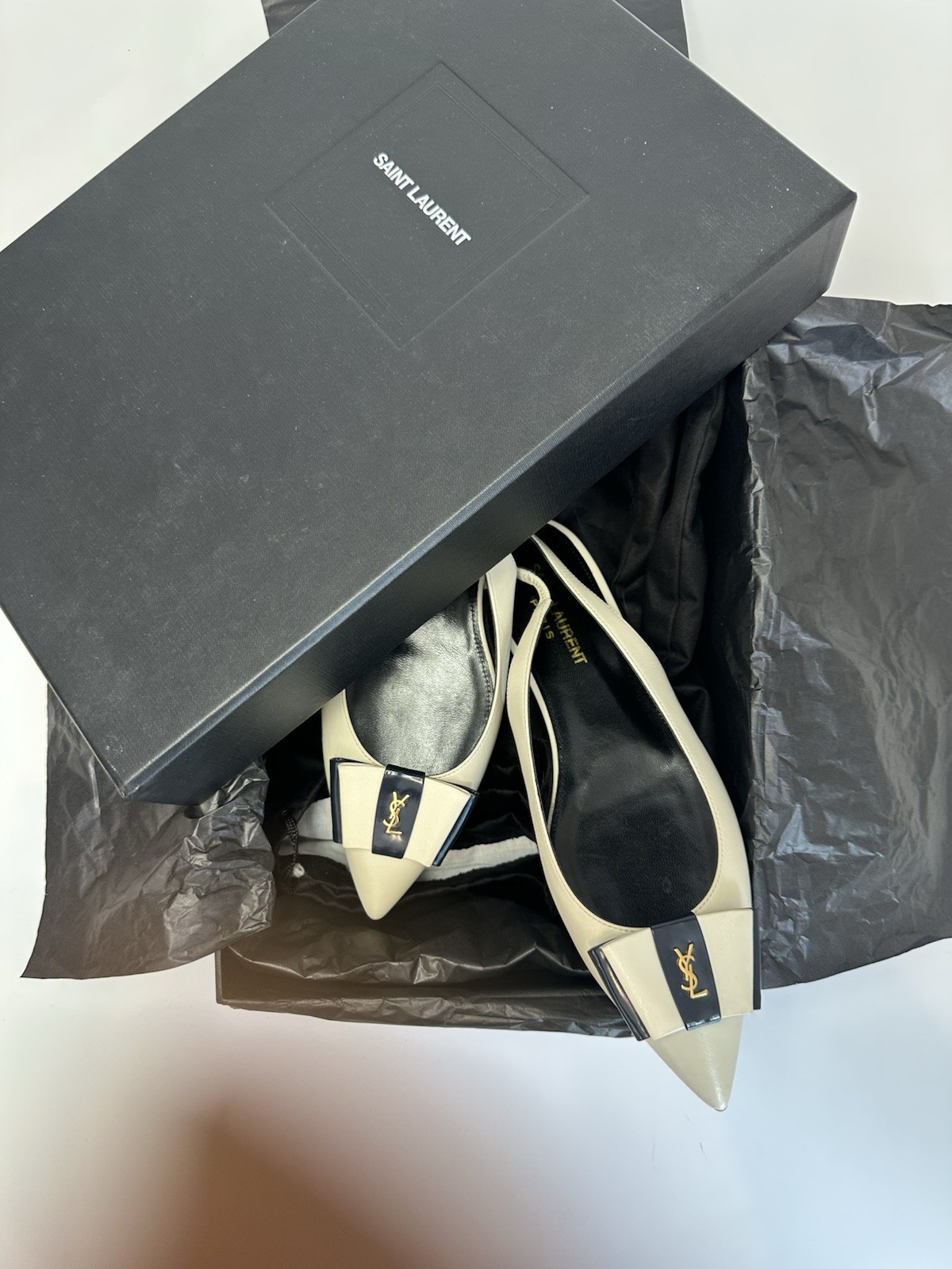 Saint Laurent Anais Sling back Flats Size 36