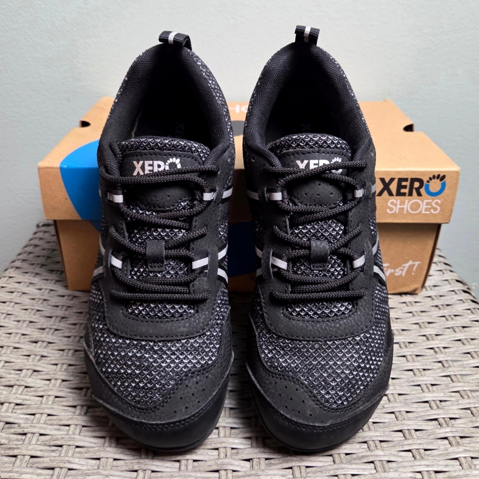 NIB! XERO Shoes Barefoot TerraFlex II Trail Sneakers Women Wide Toe Box Black