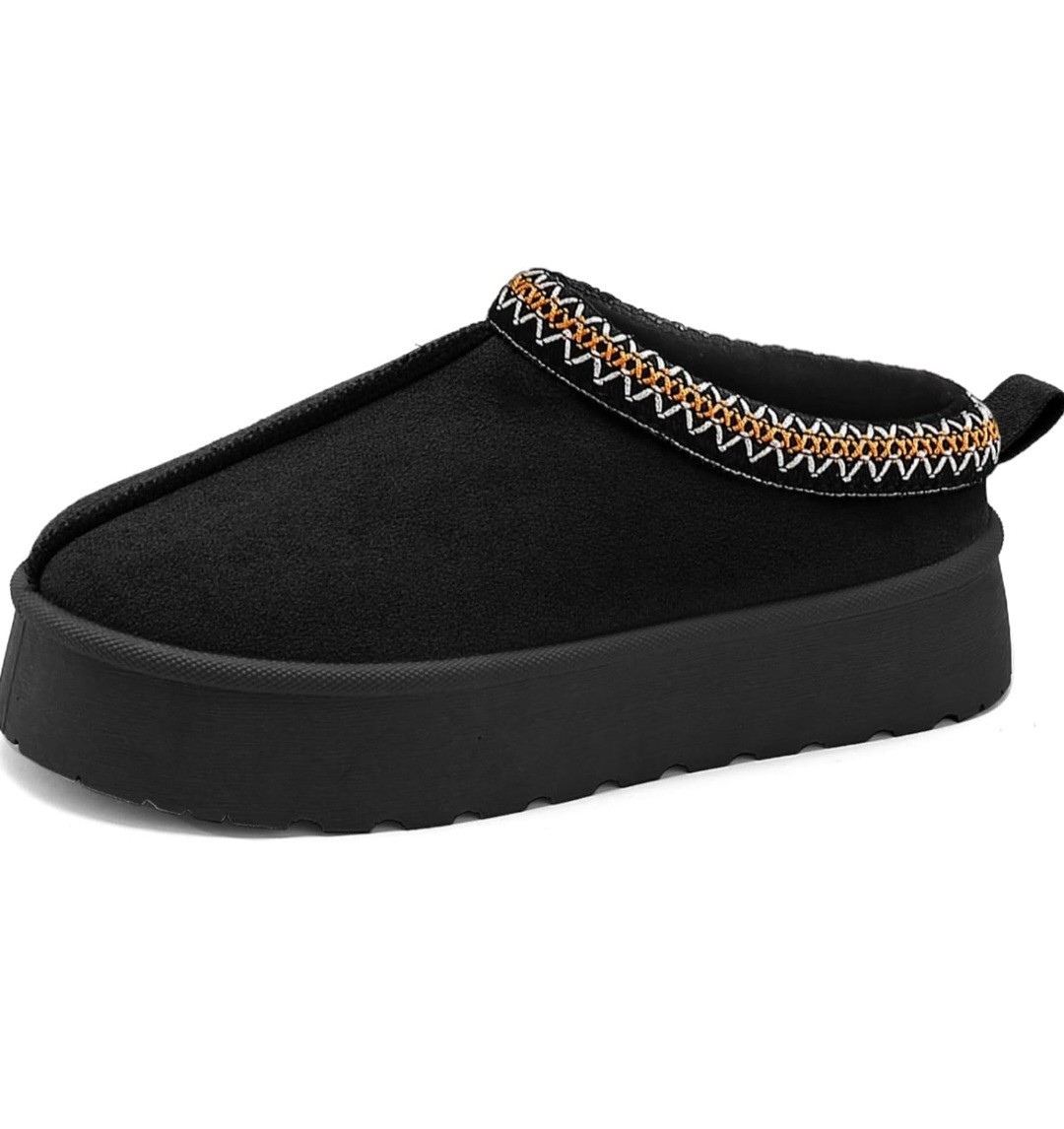 Women Winter Slippers Platform Snow Boots Fur Lined Casual Flat Shoes