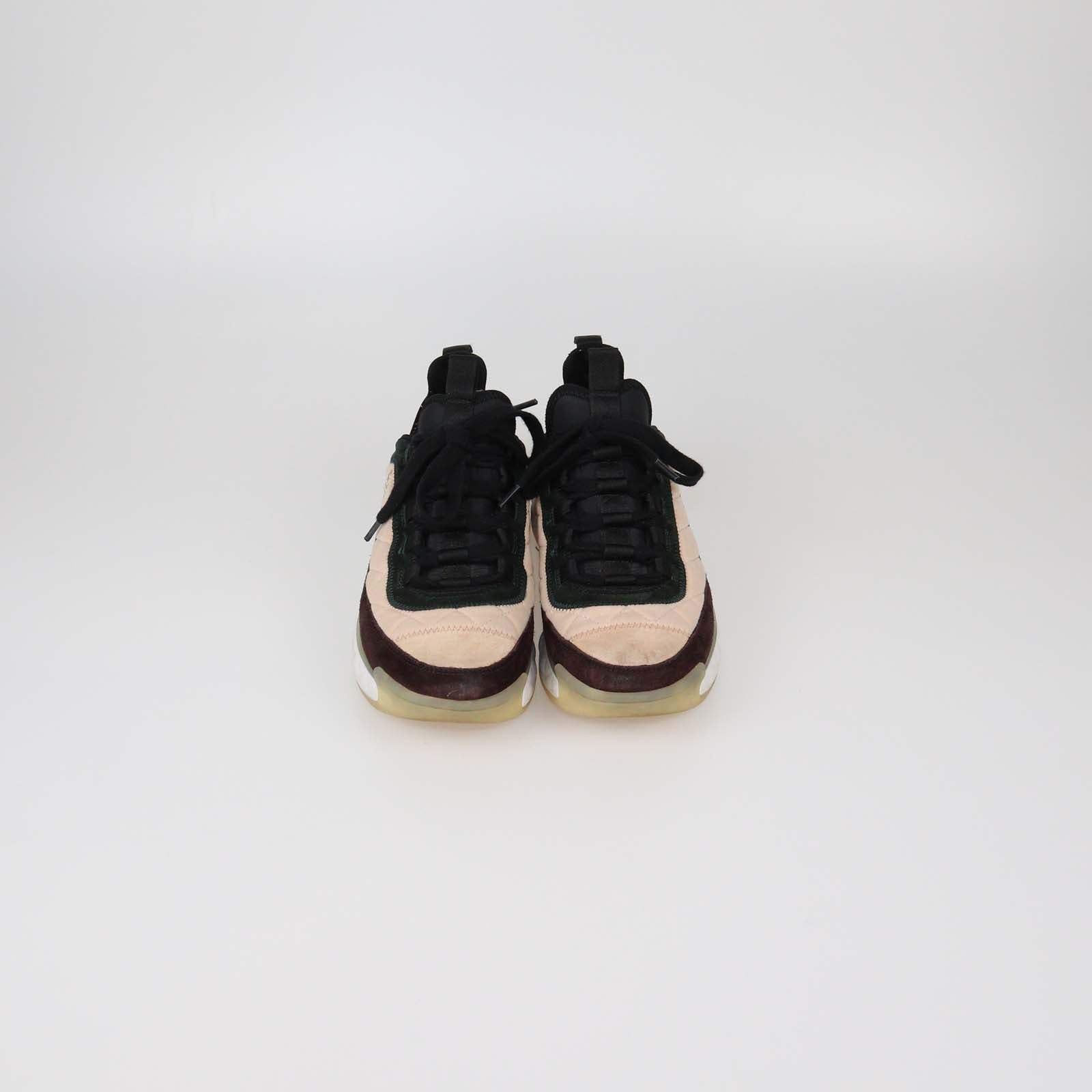Chanel Multicolor Quilted Suede and Fabric CC Low Top Sneakers