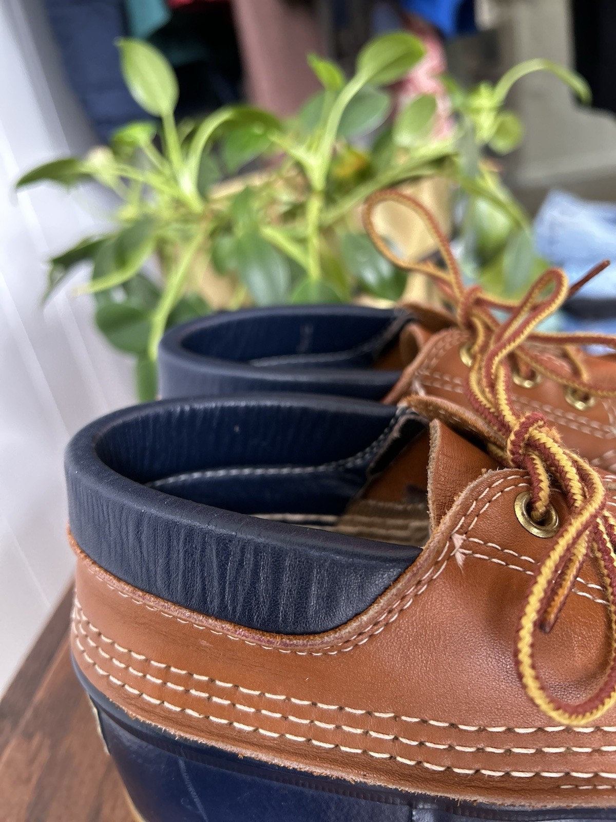 VTG 70s LL Bean Boot OG Womens Maine Hunting Shoe Gumshoe Duck Boots Low Size 9