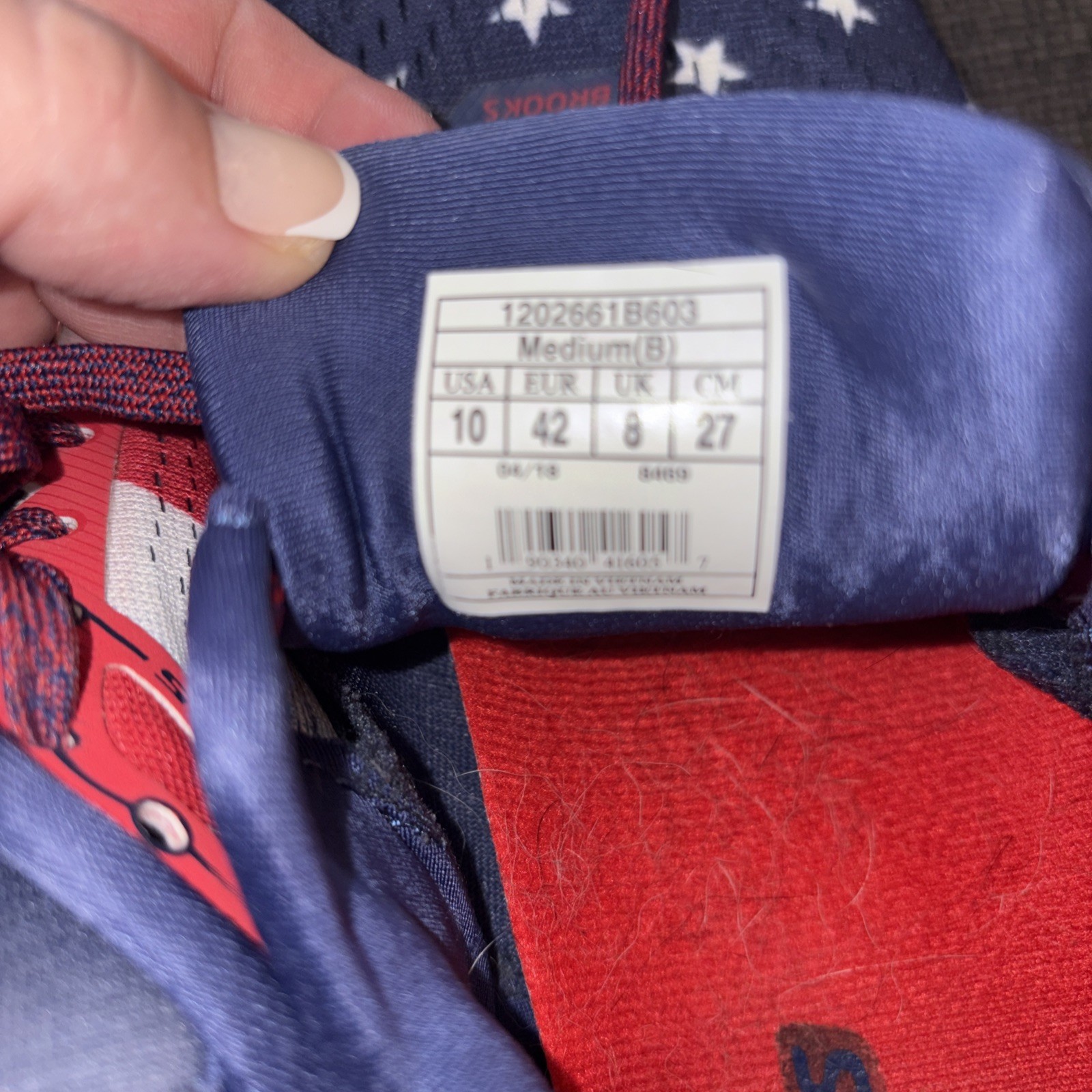 Brooks Launch 5 Blue/Red/White, Size 10, Women’s