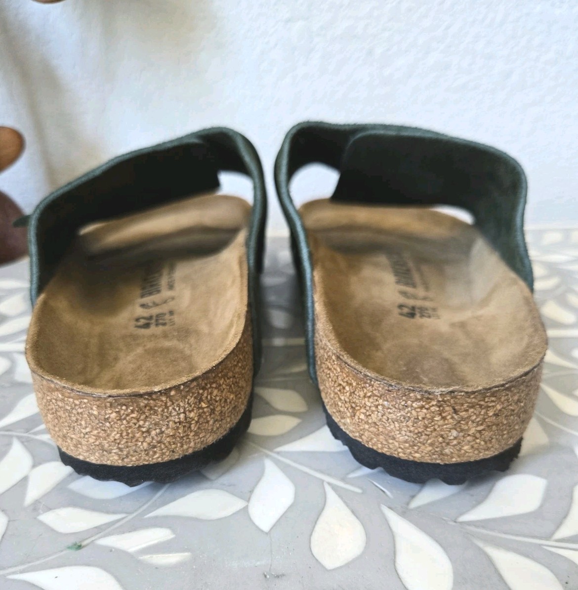 New Birkenstock Kyoto Thyme Nubuck/Suede Leather Adjustable Medium Width Sz 42
