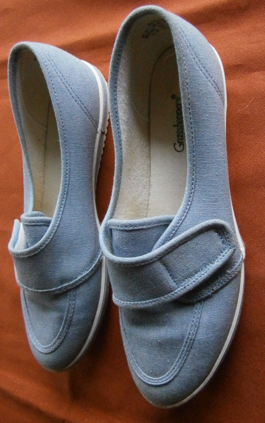 Grasshoppers Canvas Shoe Slipper Loafer Moccasin 6 1/2 M Blue Flat 6.5 M Comfort