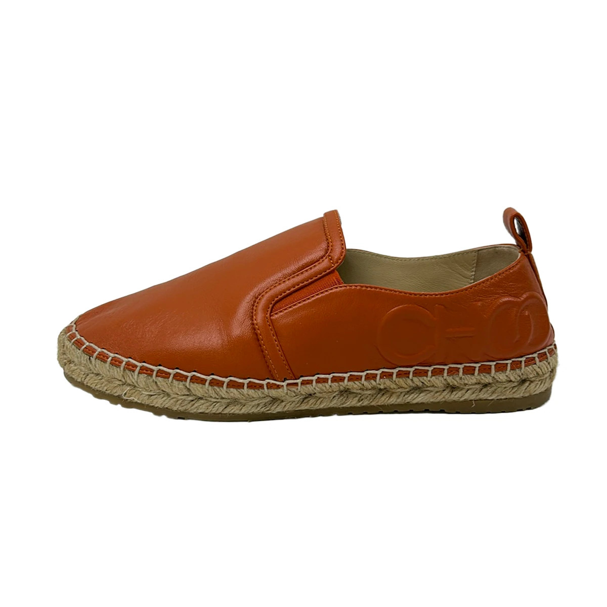 JIMMY CHOO Orange Beige Leather Women’s Shoes