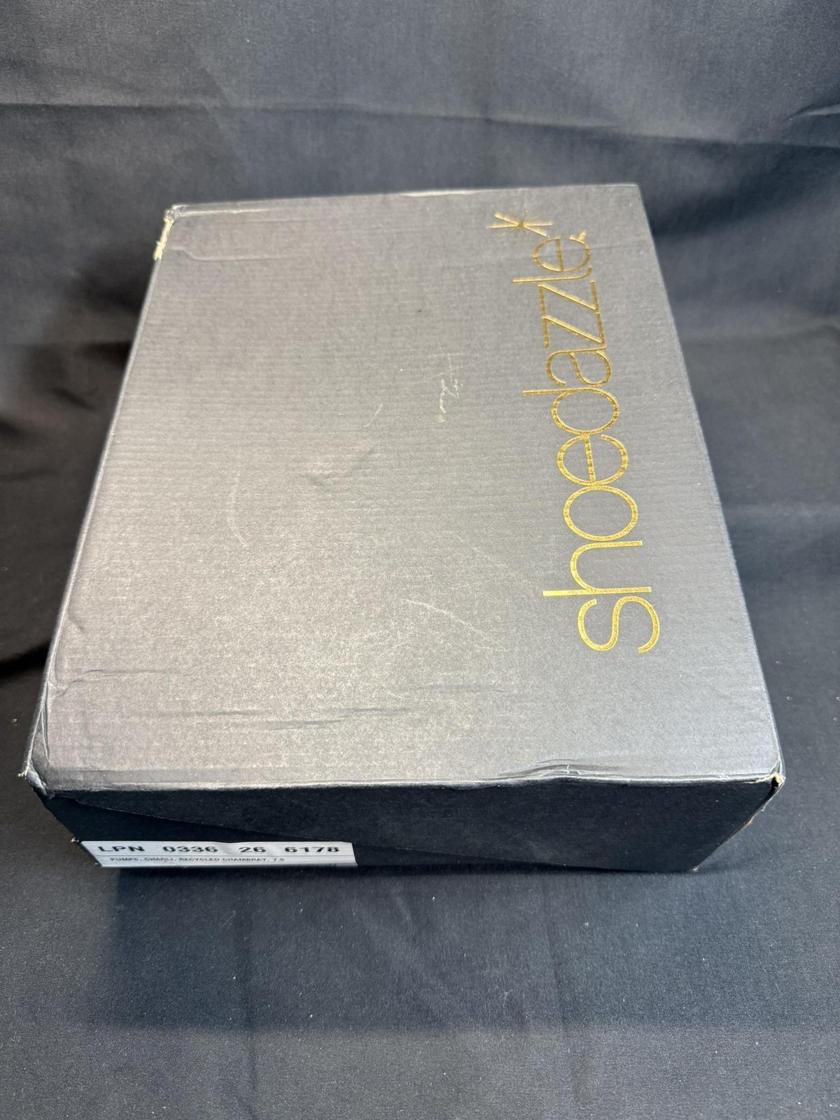 ShoeDazzle Charli Shoes Womens Size 7.5 Platform Heels Pumps Recycled Chambray