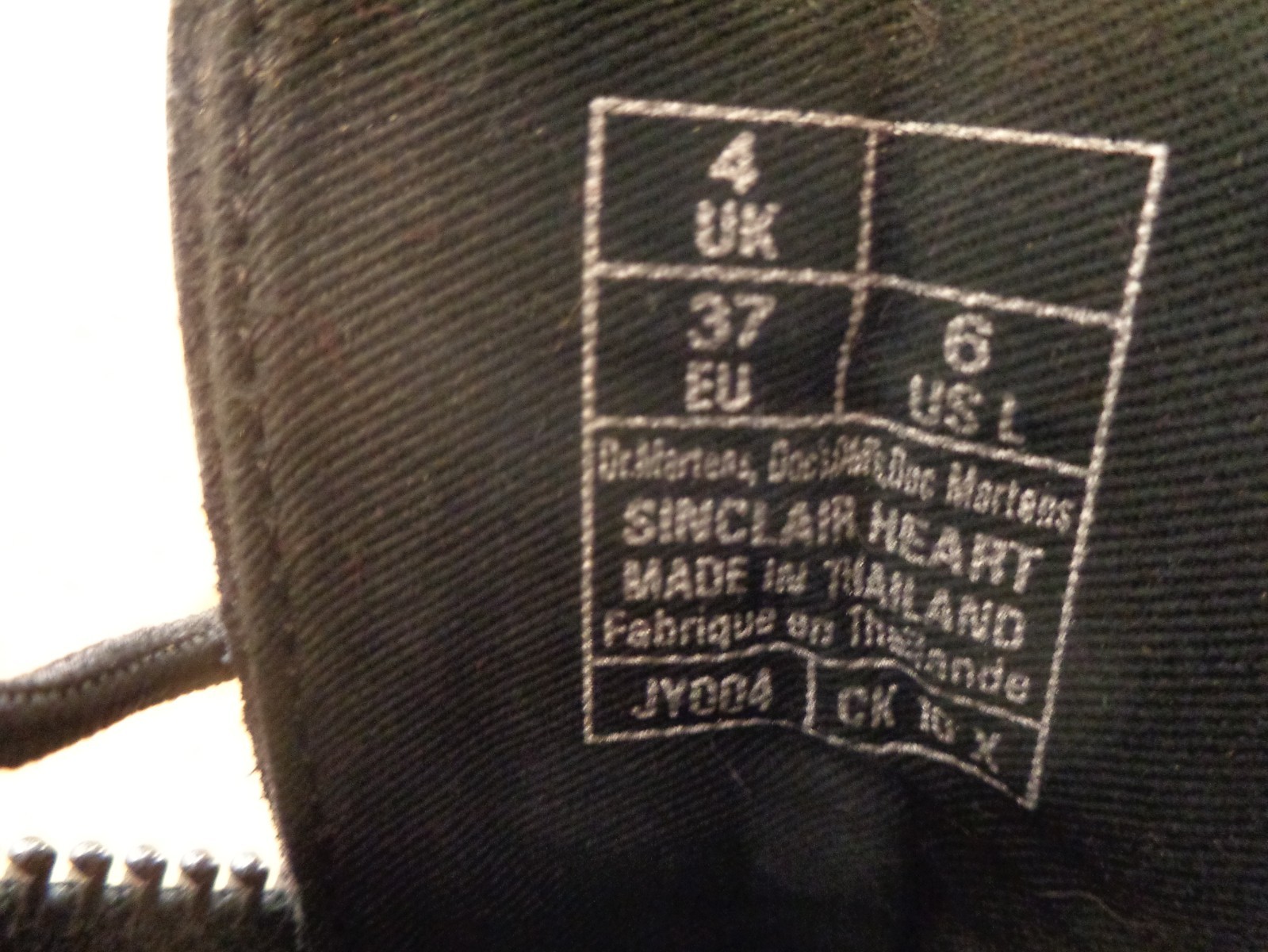 Dr Martens Sinclair Platform Size 6 Purple Heart Leather Combat Boots