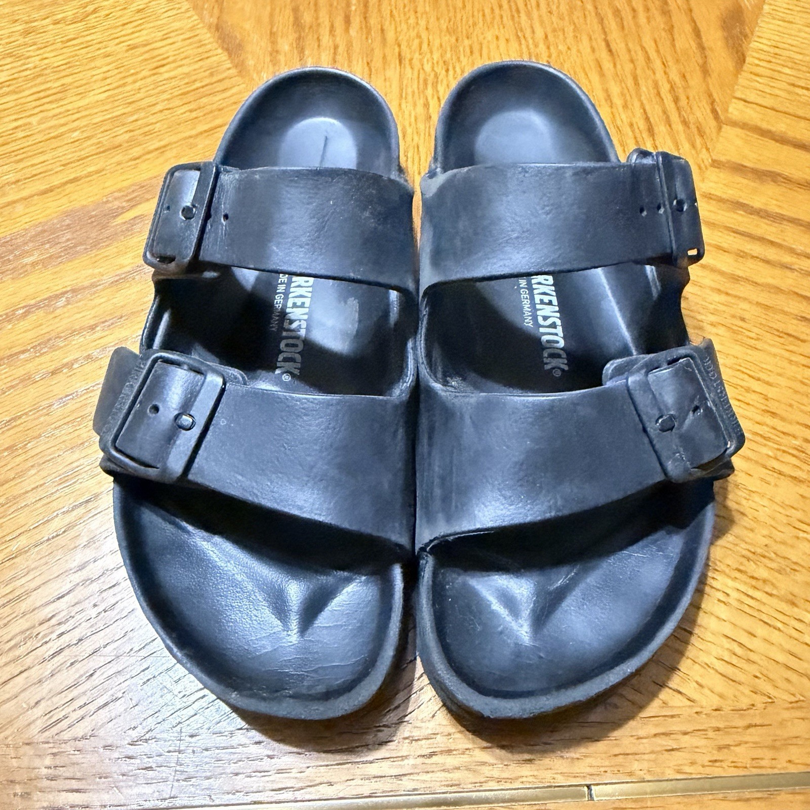 2000s Vintage Birkenstock Arizona Rubber Streetwear y2k Black Sandals