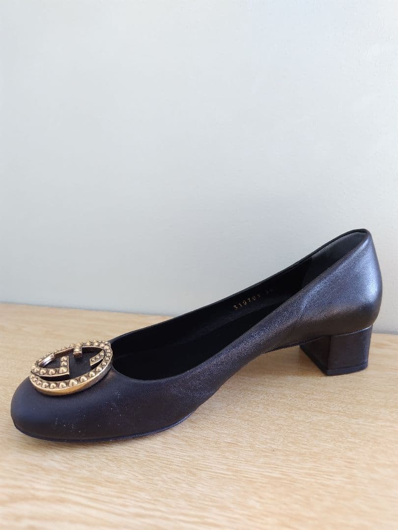 GUCCI Shoes Pumps Heel Interlocking G EU 36.5 US 6.5 Authentic