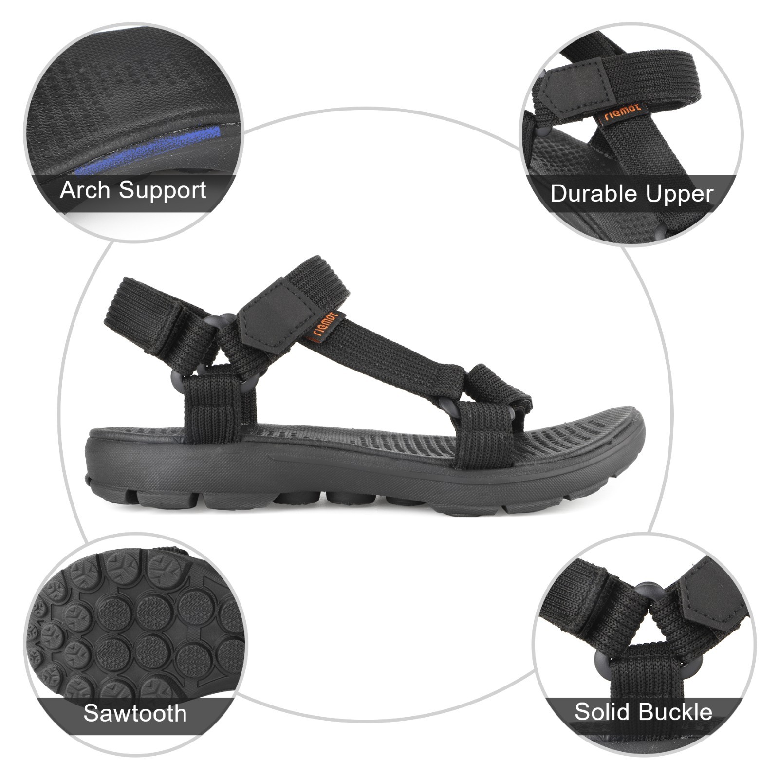 riemot Mens Womens Sports Sandals Athletic Sandals Beach Outdoor Summer Sandals