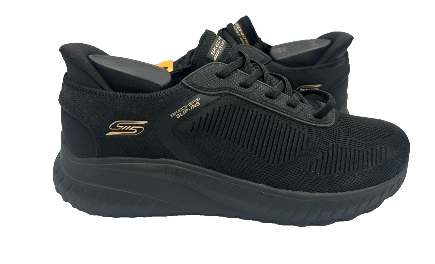Skechers Women’s Bobs Sport Lace Up Athletic Shoes Black WIDE Size:5 90M