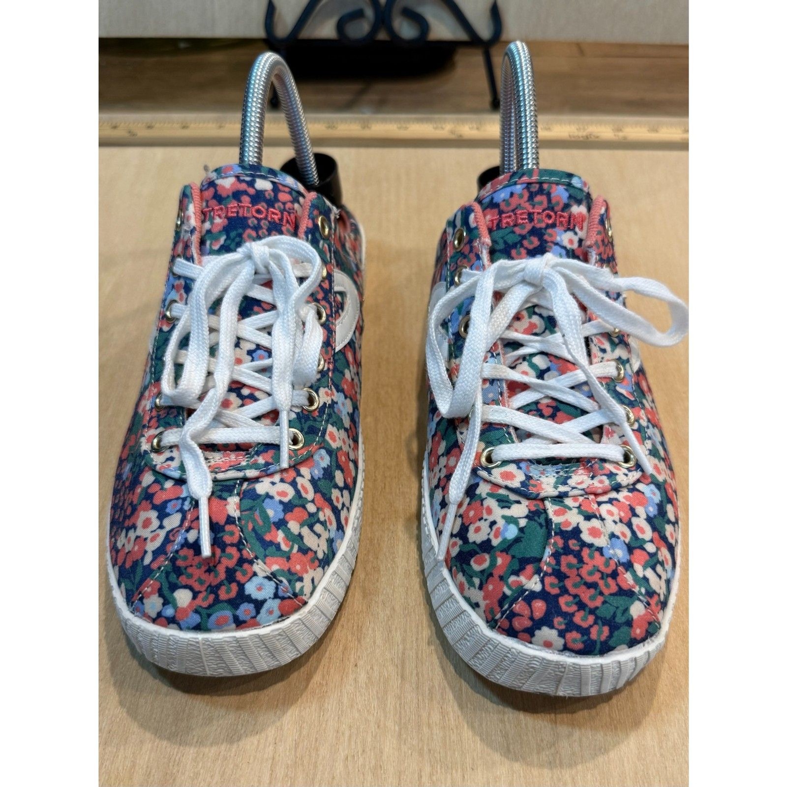 Tretorn Easy Nylite Floral Sneaker Mules Canvas Slip On Shoes Size 9.5 M