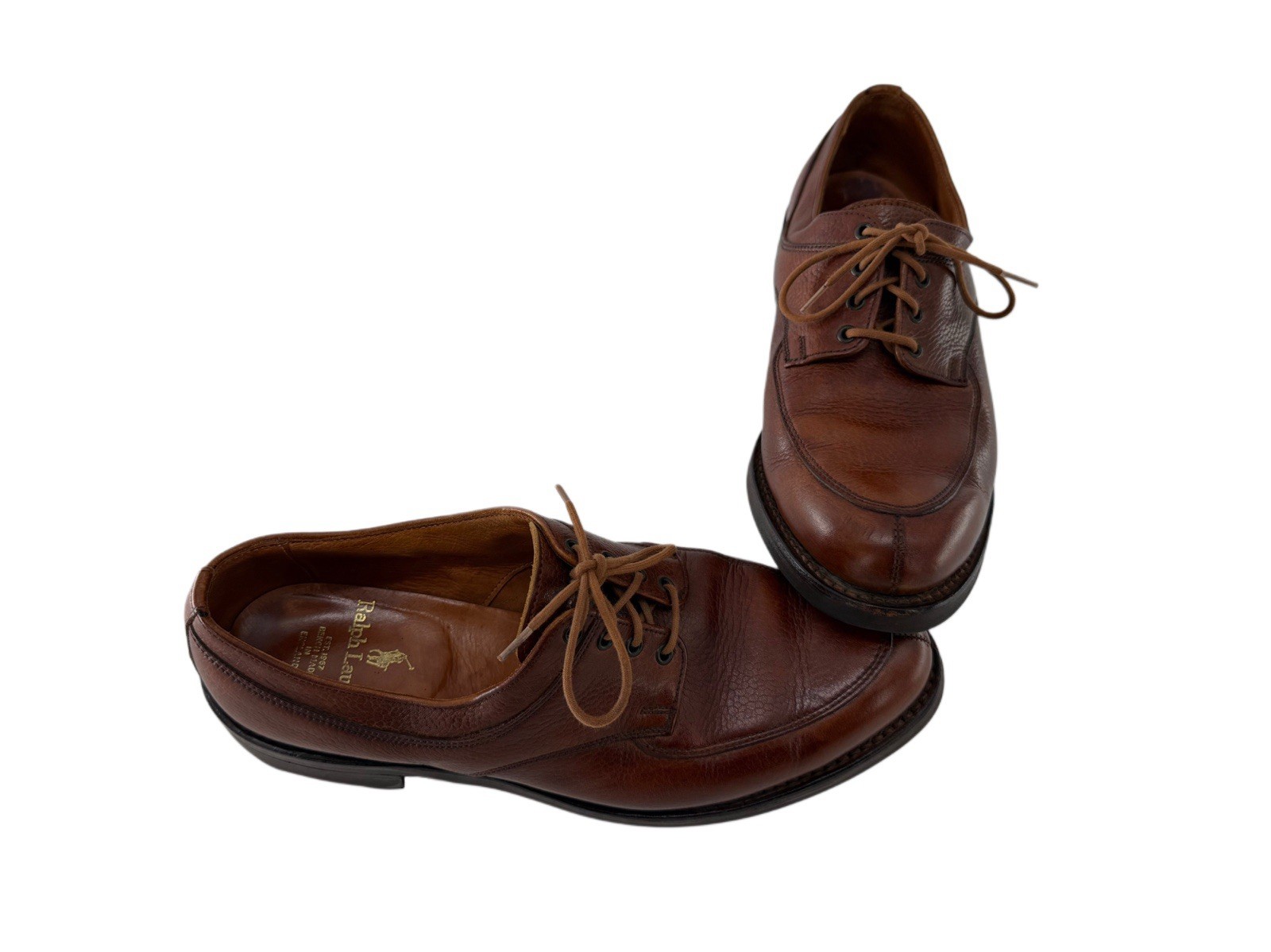 Ralph Lauren Crockett Jones Bench Oxford Shoes Women Sz 9.5 B Brown England YGI