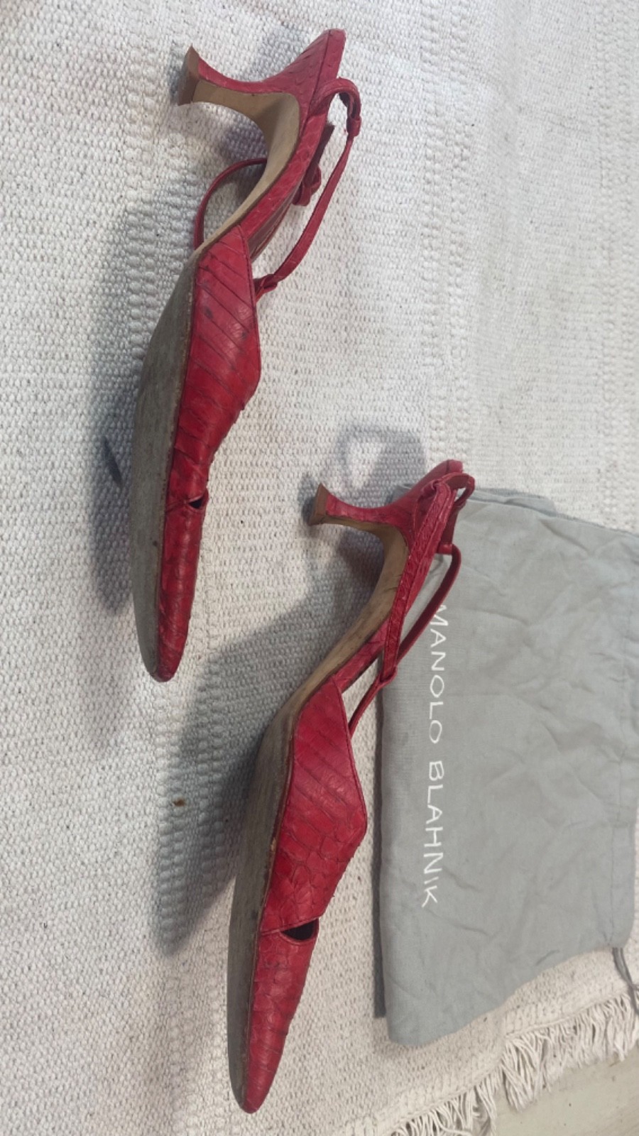 Manolo Blahnik Slingback Pumps Red