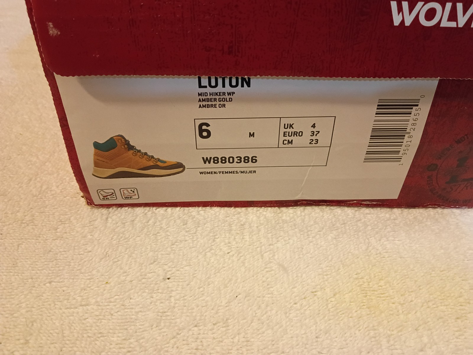 Women’s Wolverine Luton Mid Hiker Waterproof Skid Resistant Hiker Boot 6 M