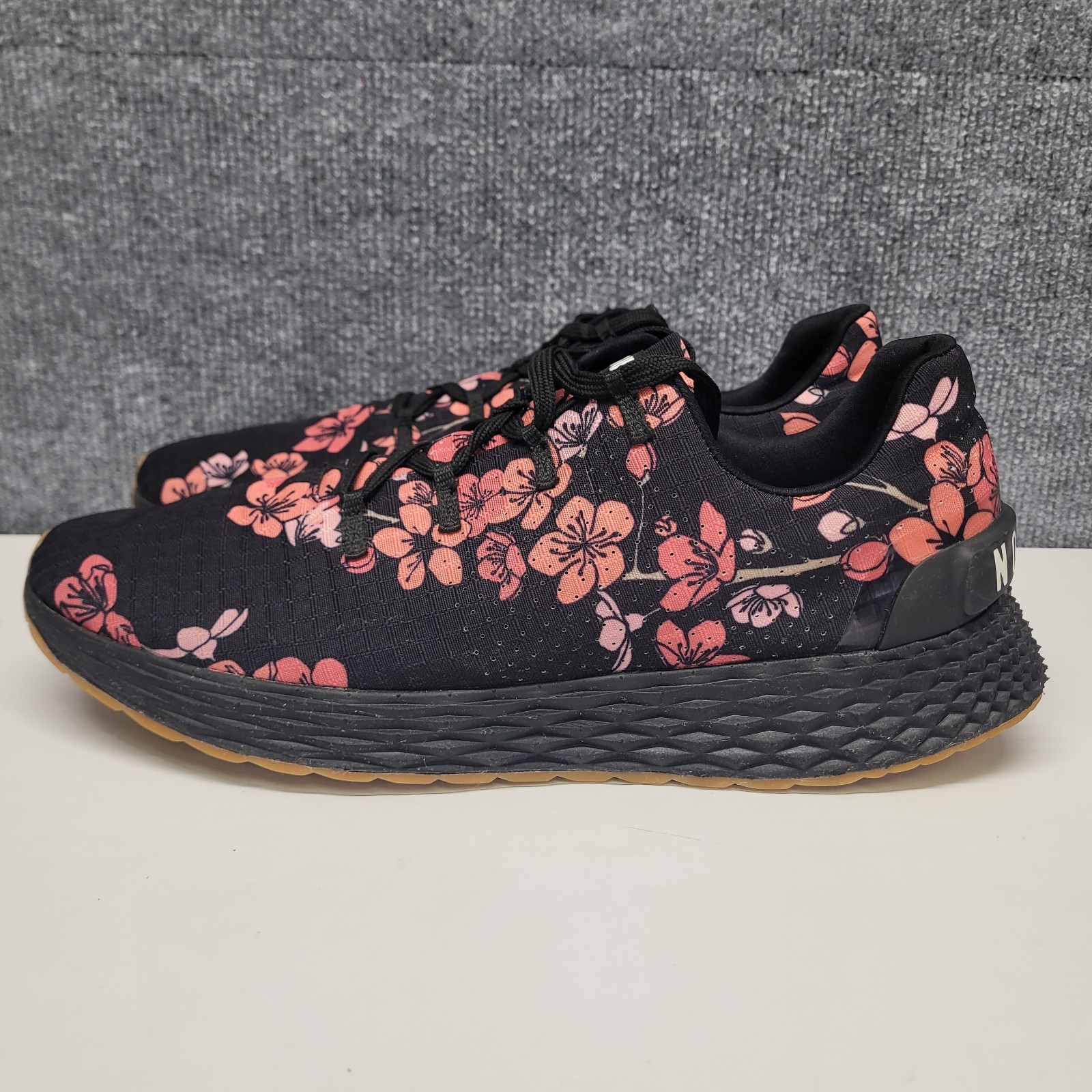 Retired NOBULL Ripstop Runners Black Cherry Blossom Sneakers WM Sz 12/Men 10.5