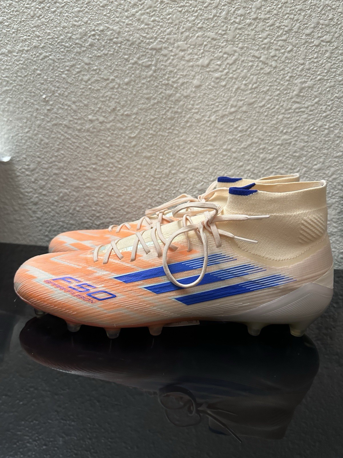 adidas F50 Sparkfusion Elite Mid FG AG Soccer Cleats Orange JH7647 Women Size 13