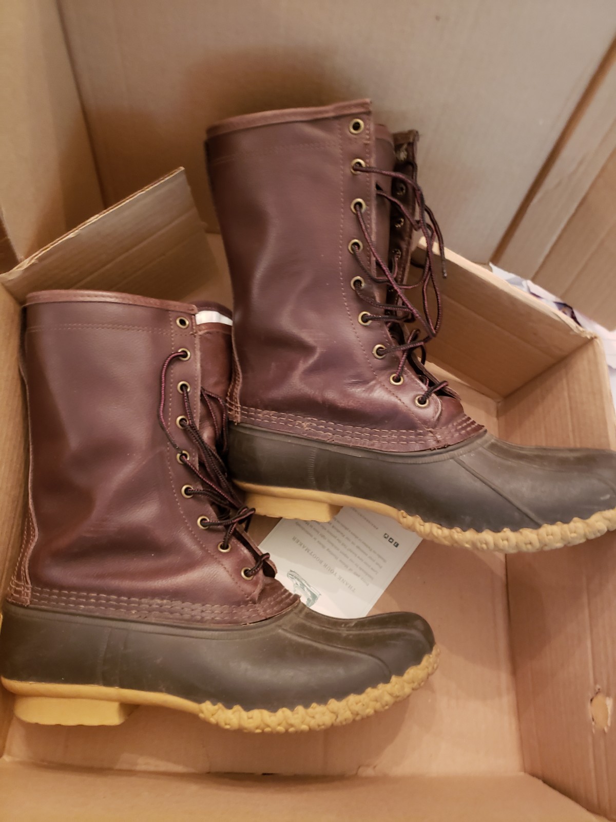🥾EUC 🥾 L.L. Bean🥾 MENS 8” LLBEAN HUNTING BOOTS Brown LEATHER GoreTex; Size 9M