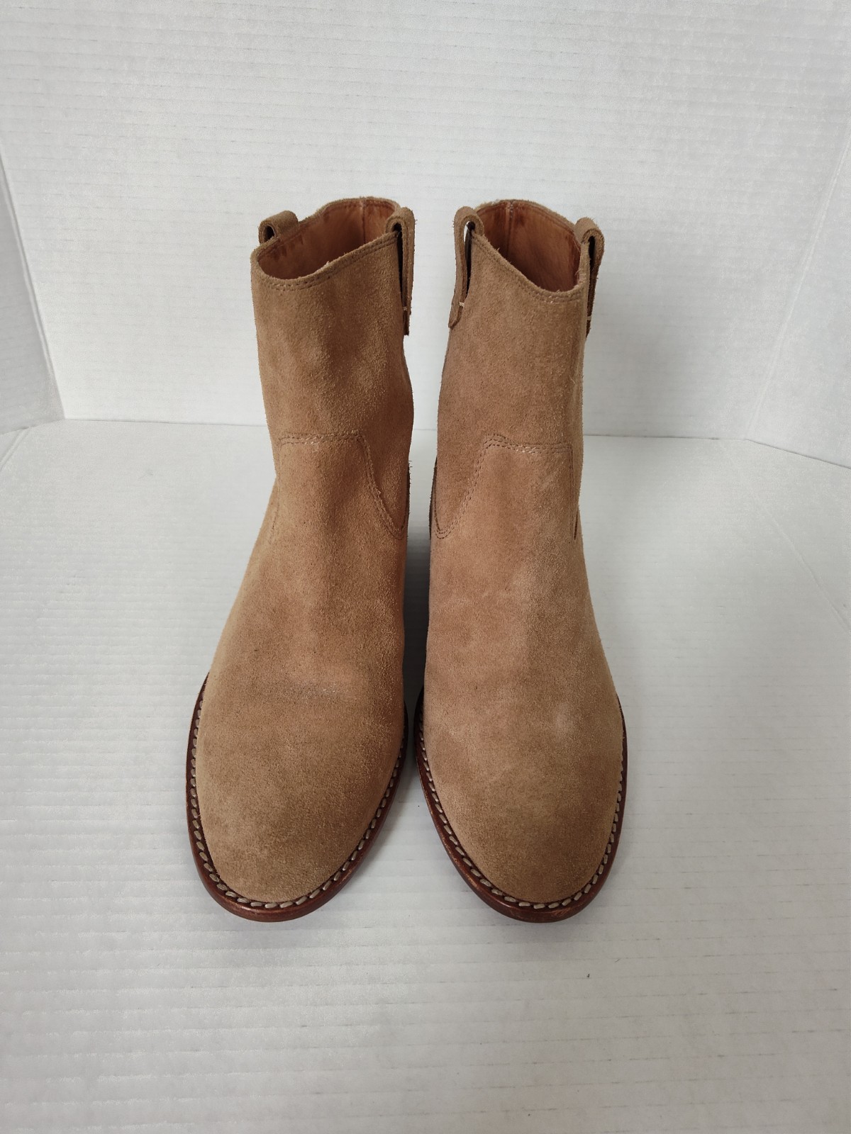 Madewell Boots Tan Suede Women’s Size 8 Leah Style Pull On Bootie AA238